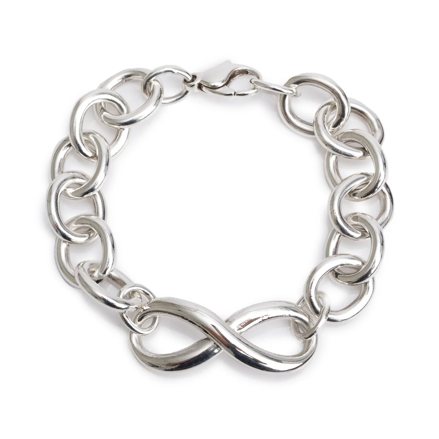 Tiffany & Co. Sterling Silver Large Infinity Link Bracelet
