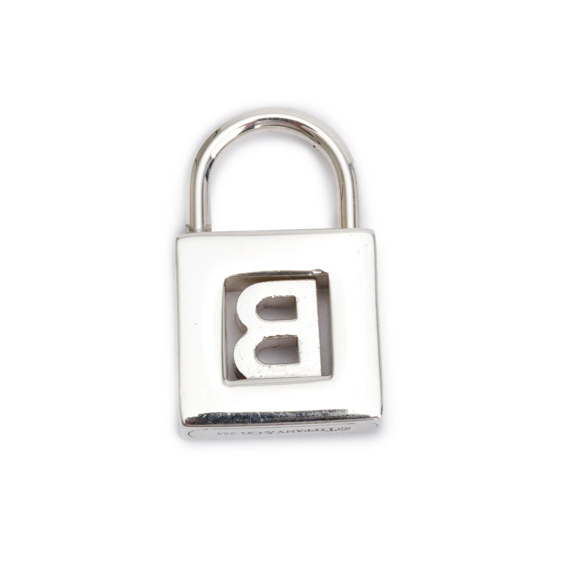 Tiffany & Co. Sterling Silver Letter 'B' Lock Charm - Image 2