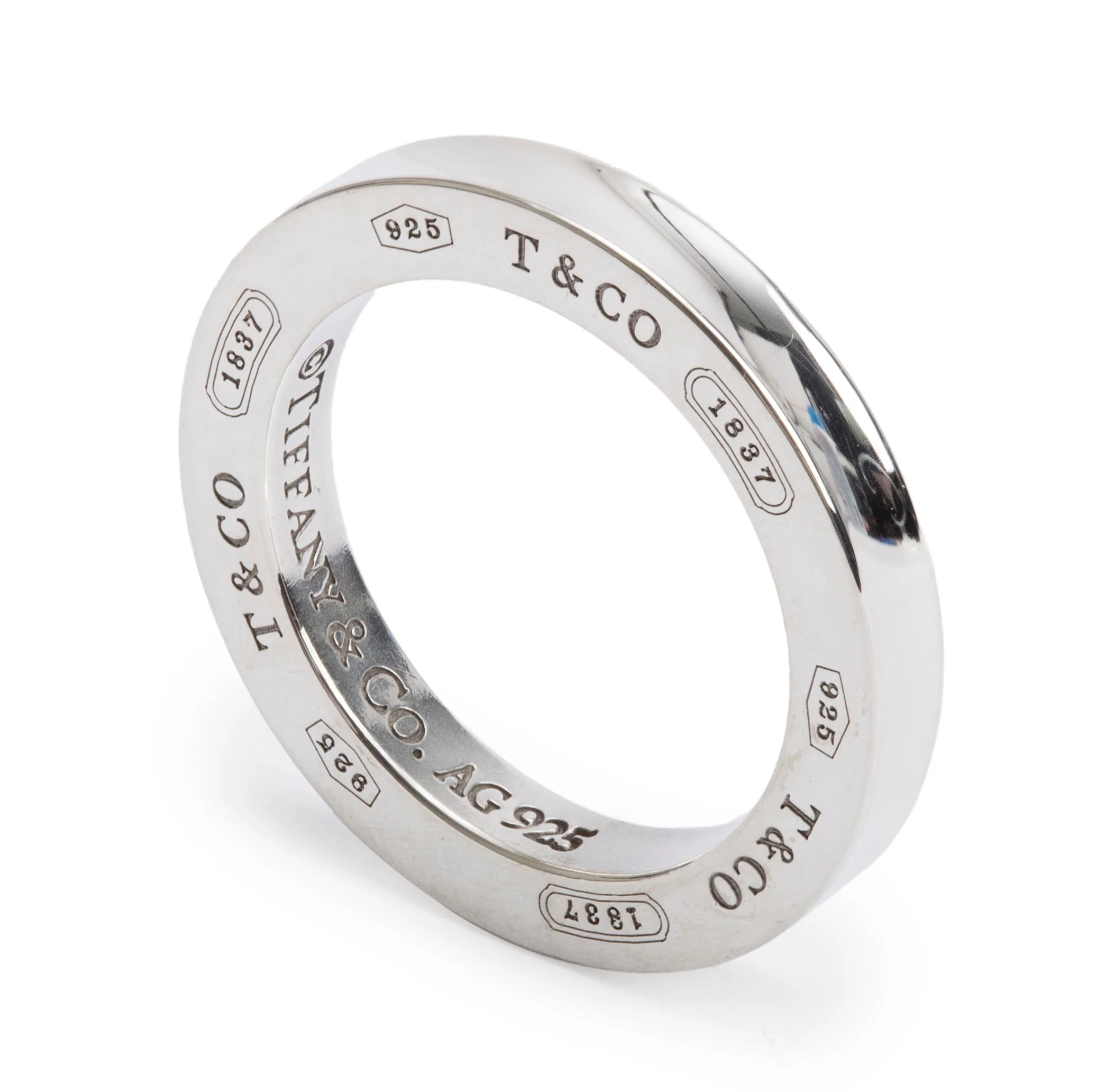 Tiffany & Co. Sterling Silver Medium 1837 Circle Pendant - Image 2