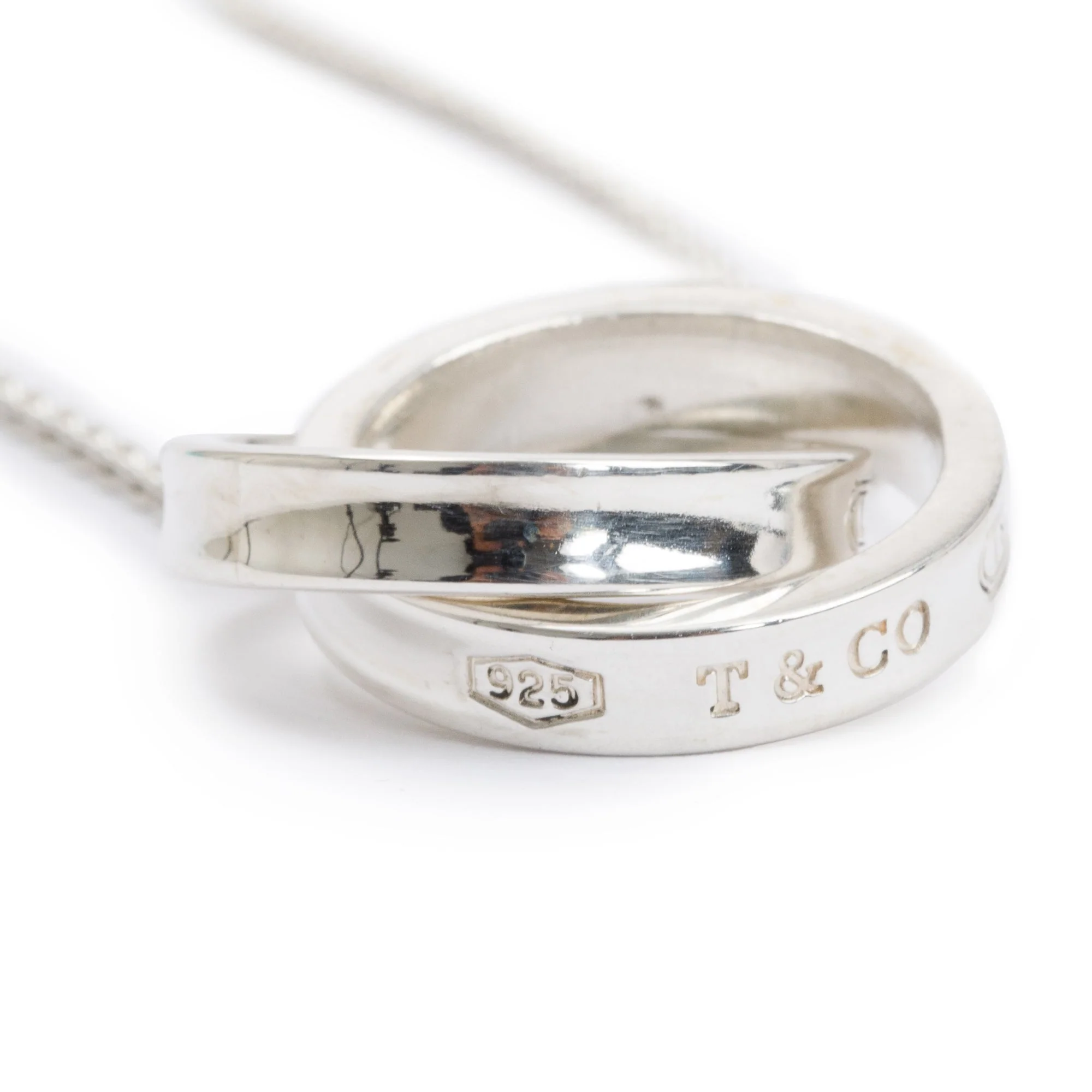 Tiffany & Co. Sterling Silver Medium 1837 Interlocking Circles Pendant Necklace - Image 5
