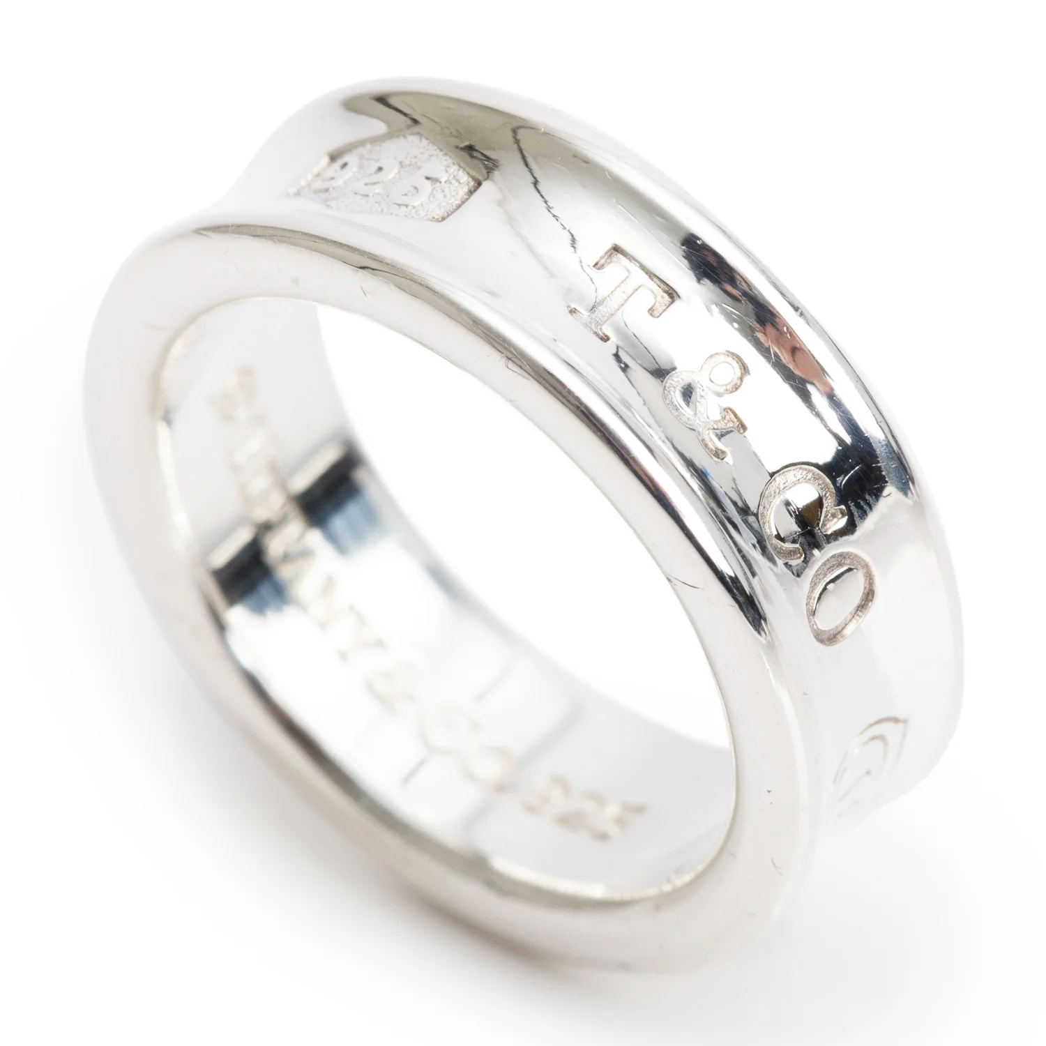 Tiffany & Co. Sterling Silver Medium 1837 Ring, Size 6 - Image 3
