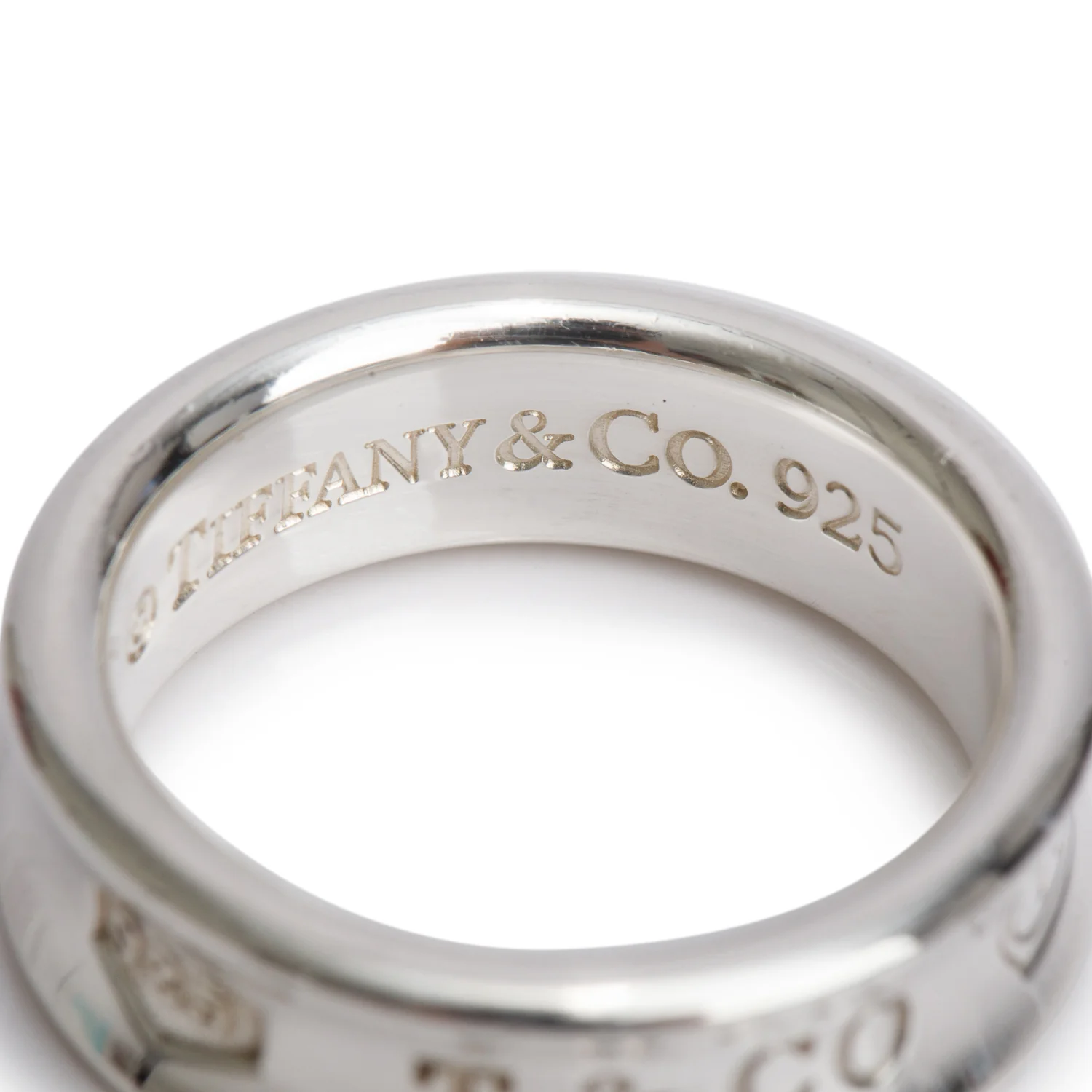 Tiffany & Co. Sterling Silver Medium 1837 Ring, Size 7.75 - Image 2