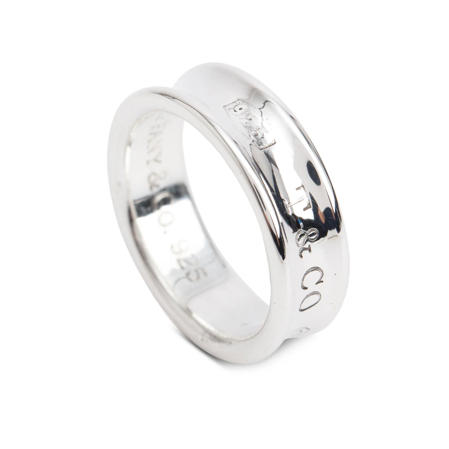 Tiffany & Co. Sterling Silver Medium 1837 Ring, Size 8.5 - Image 3