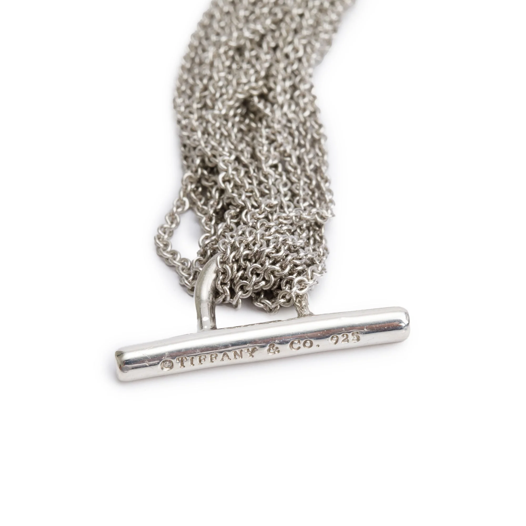 Tiffany & Co. Sterling Silver Mesh Circle Multistrand Bracelet - Image 2
