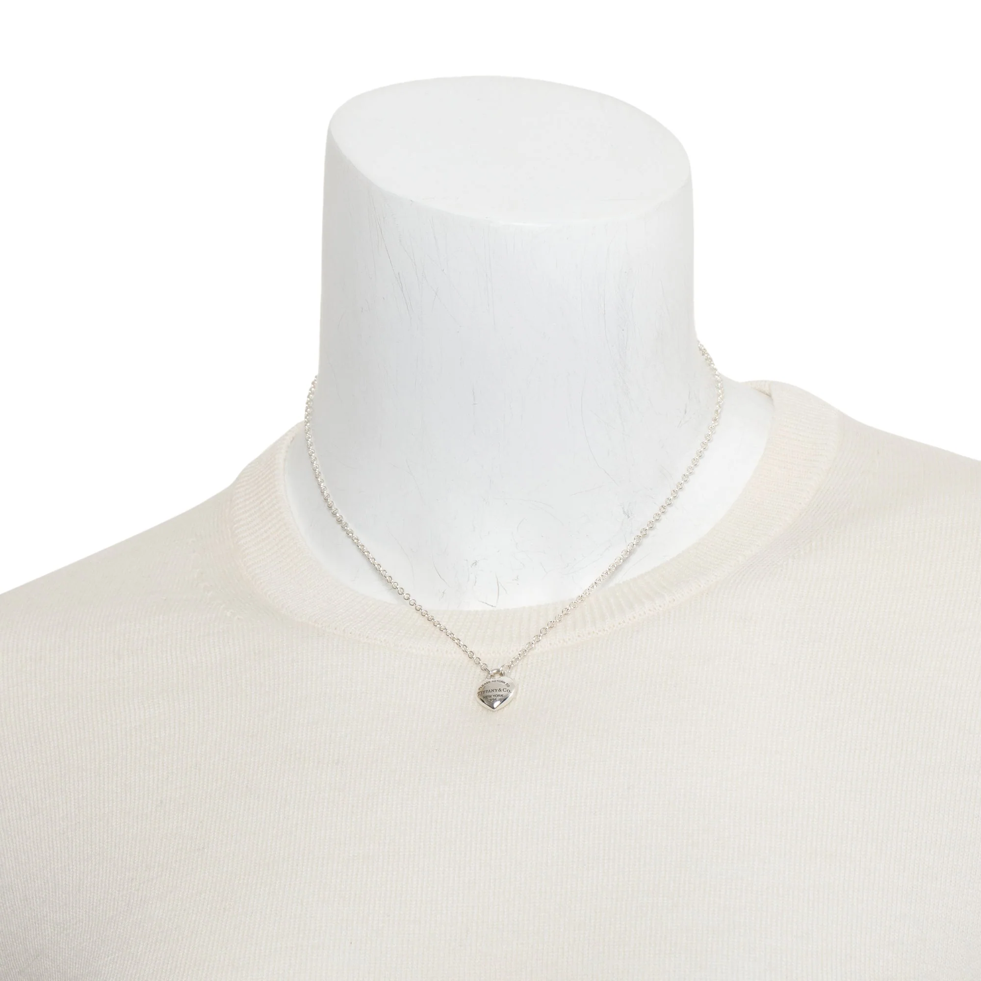 Tiffany & Co. Sterling Silver Return to Tiffany Full Heart Pendant Necklace - Image 2