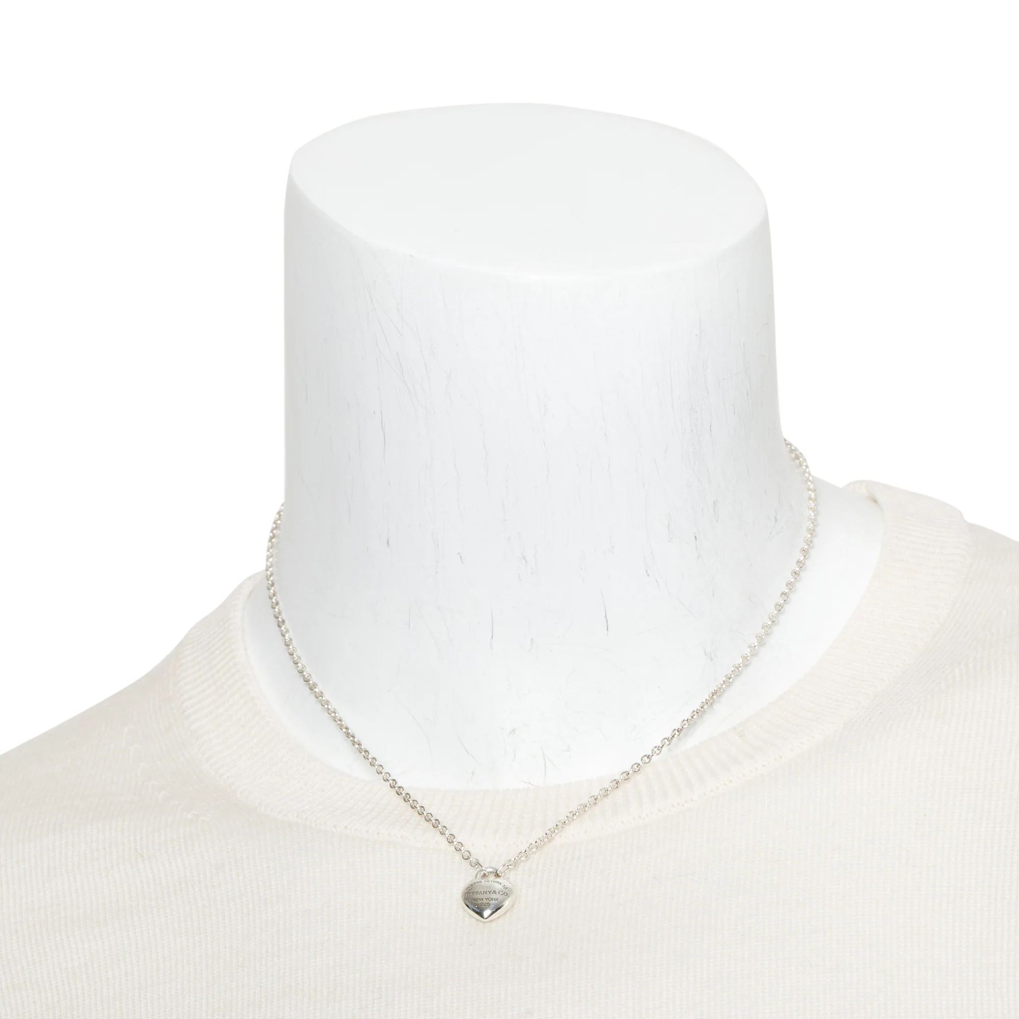 Tiffany & Co. Sterling Silver Return to Tiffany Full Heart Pendant Necklace - Image 2
