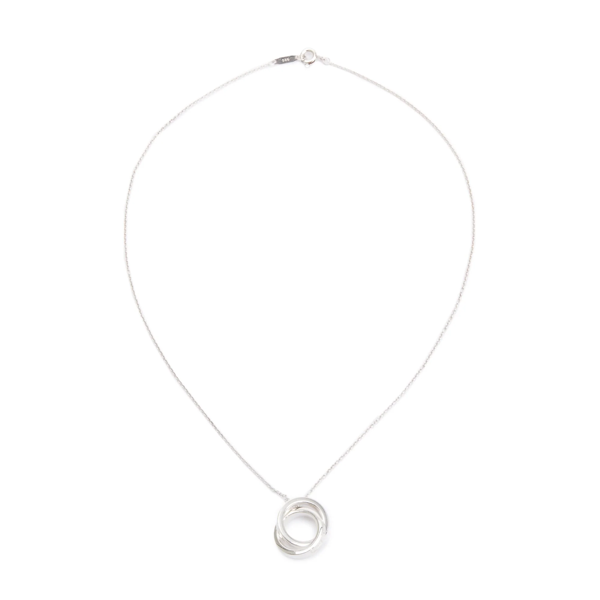 Tiffany & Co. Sterling Silver Small 1837 Interlocking Circles Pendant Necklace