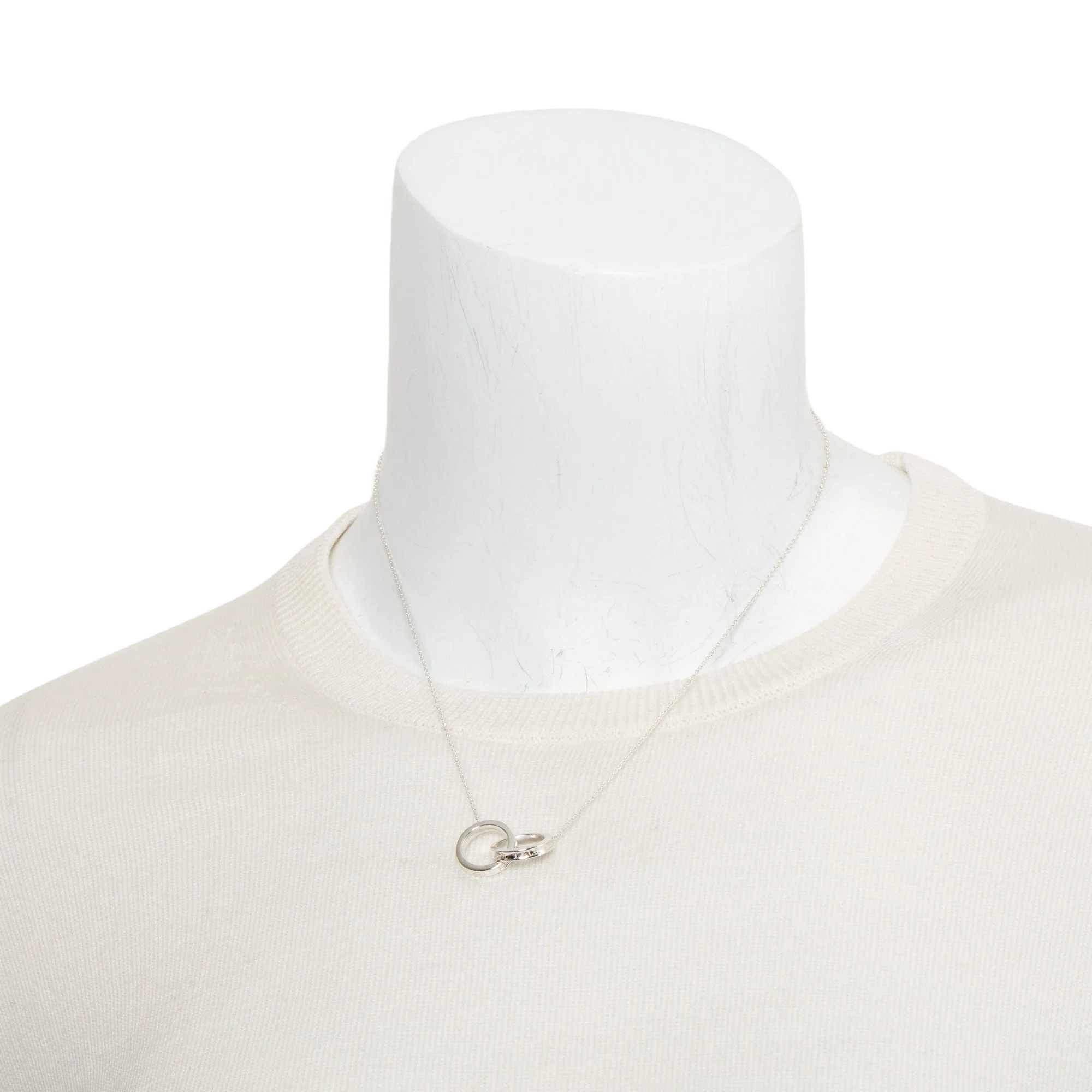 Tiffany & Co. Sterling Silver Small 1837 Interlocking Circles Pendant Necklace - Image 2