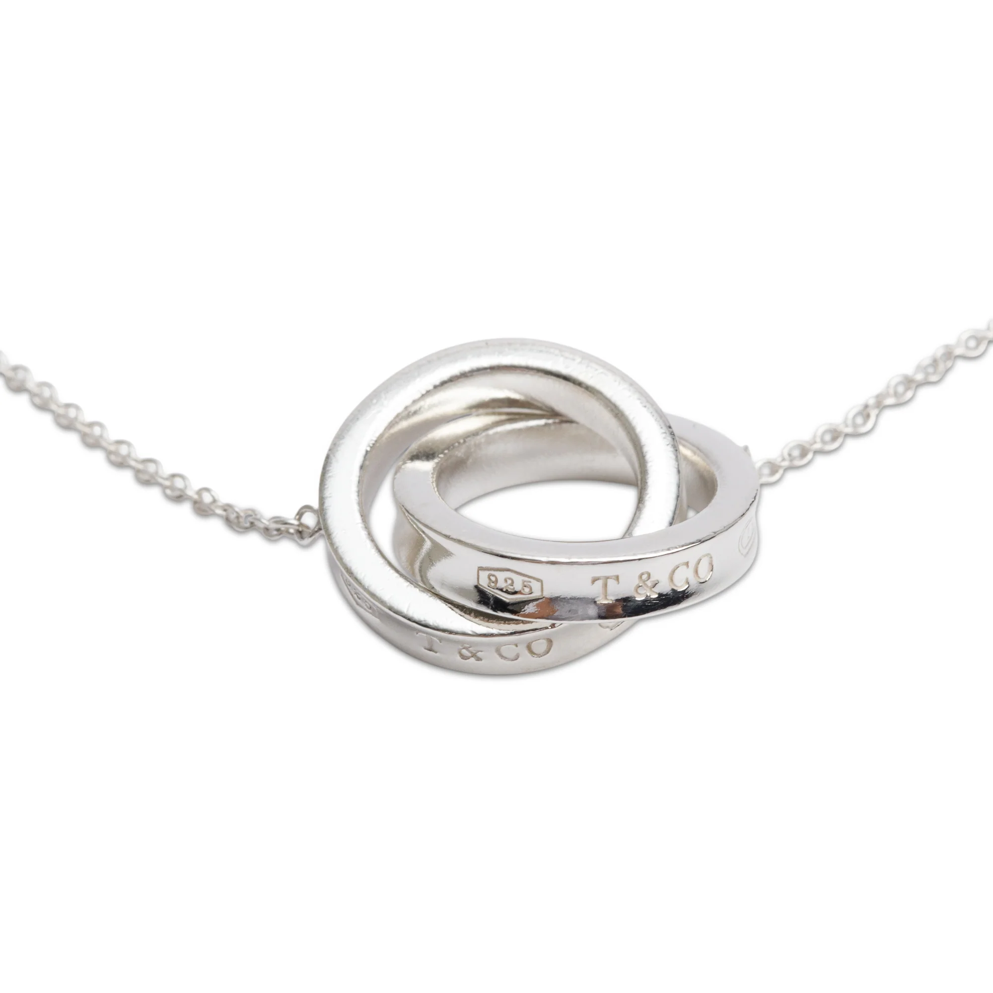 Tiffany & Co. Sterling Silver Small 1837 Interlocking Circles Pendant Necklace - Image 4