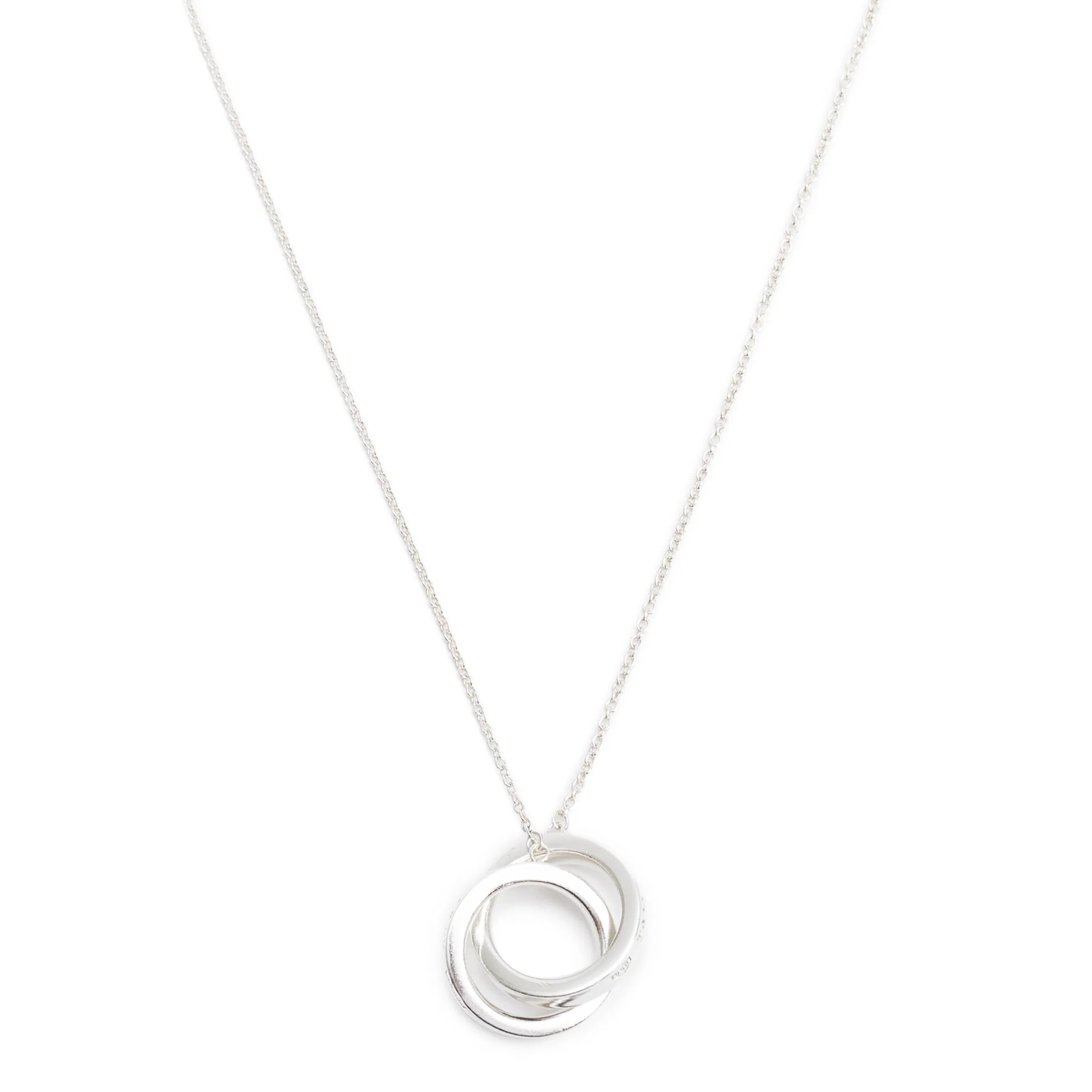 Tiffany & Co. Sterling Silver Small 1837 Interlocking Circles Pendant Necklace