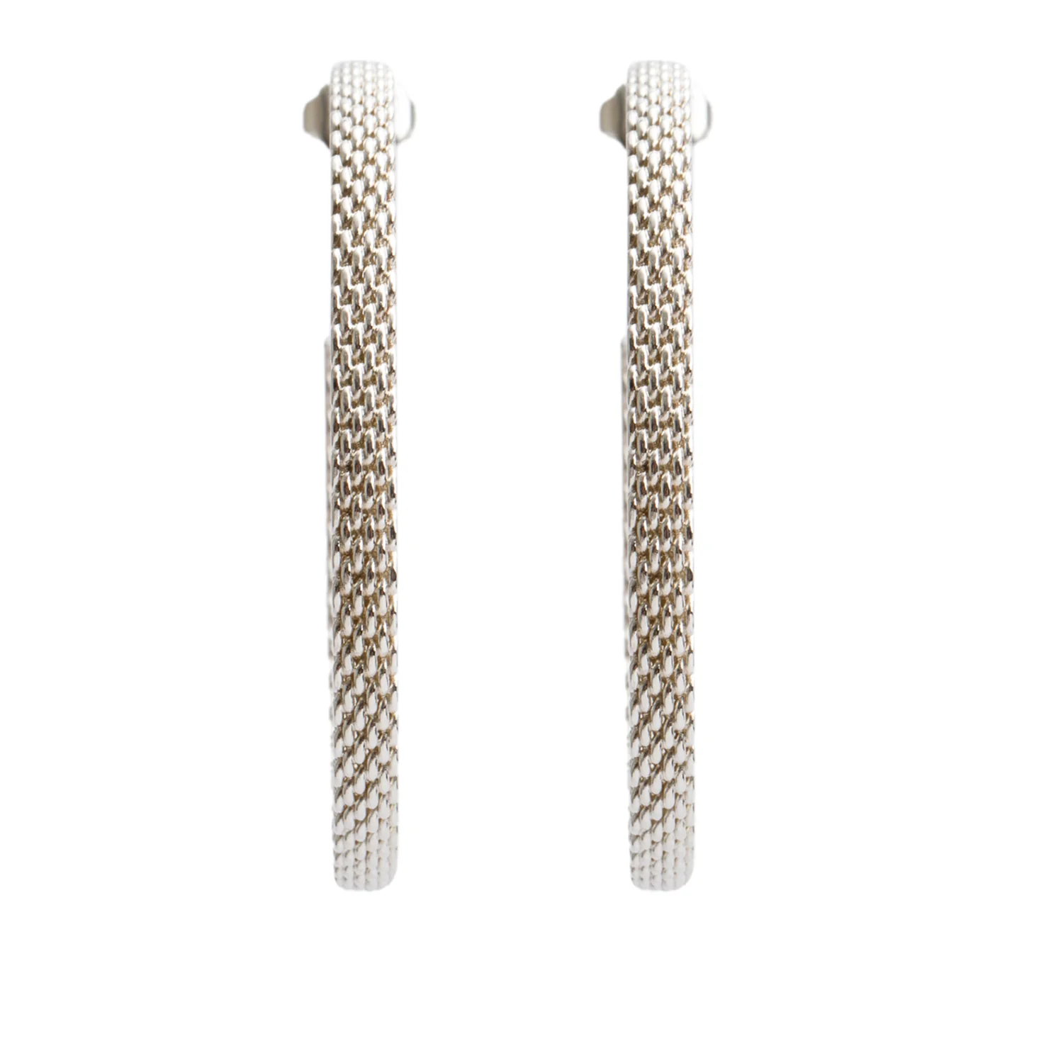 Tiffany & Co. Sterling Silver Somerset Large Hoop Earrings