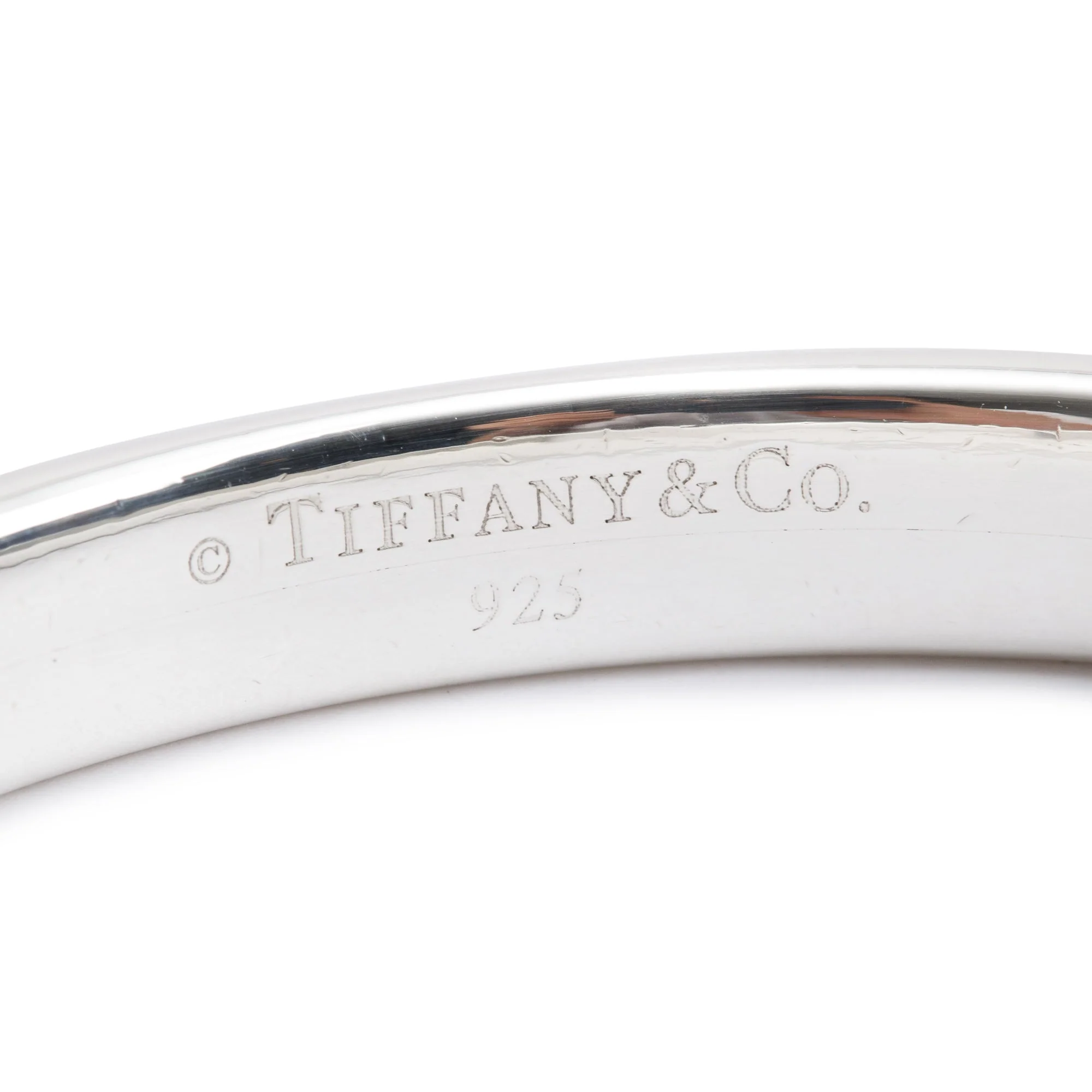 Tiffany & Co. Sterling Silver Square Cushion Bangle Bracelet - Image 3