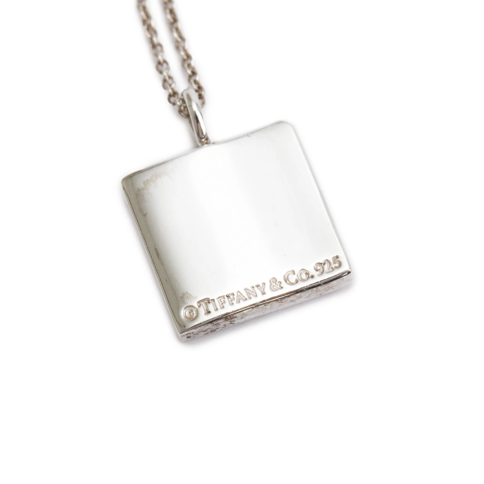Tiffany & Co. Sterling Silver Square Notes Pendant Necklace - Image 5