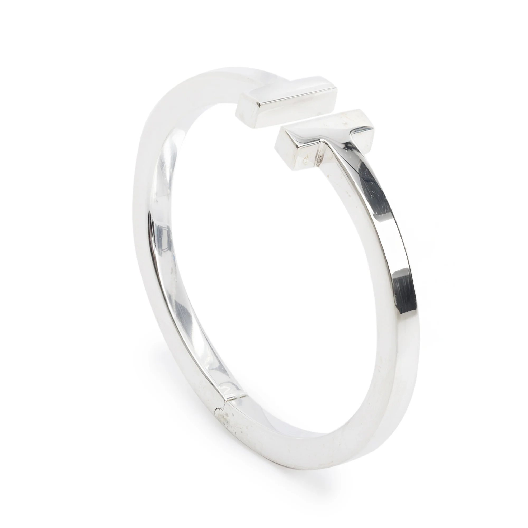 Tiffany & Co. Sterling Silver T Square Bracelet w/ Box - Image 4