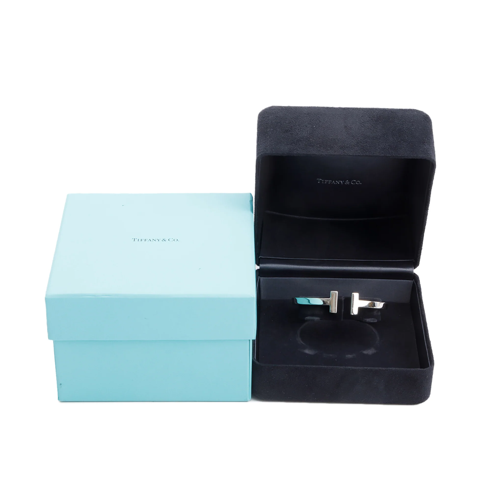 Tiffany & Co. Sterling Silver T Square Bracelet w/ Box - Image 2