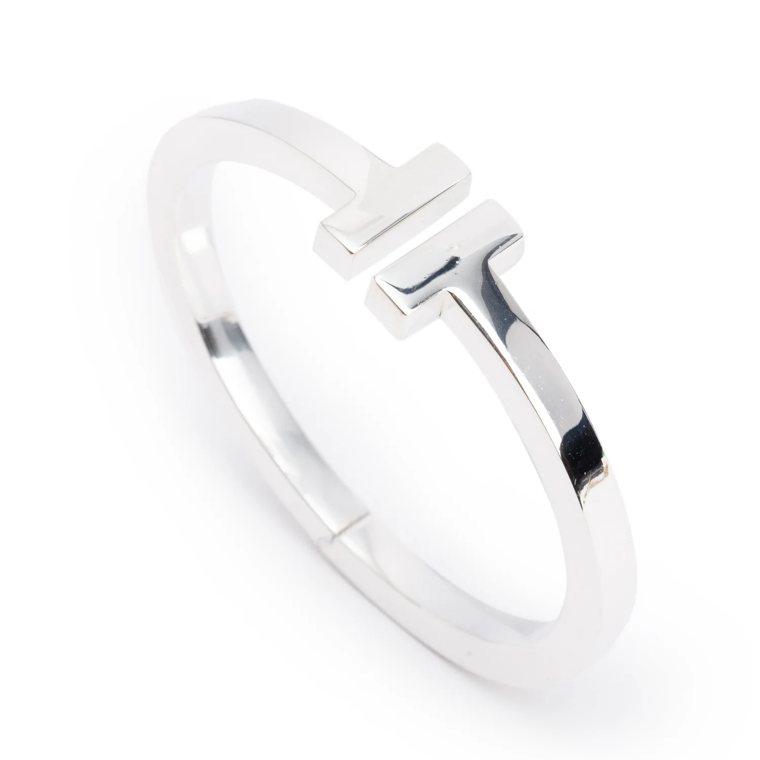 Tiffany & Co. Sterling Silver T Square Bracelet w/ Box - Image 4
