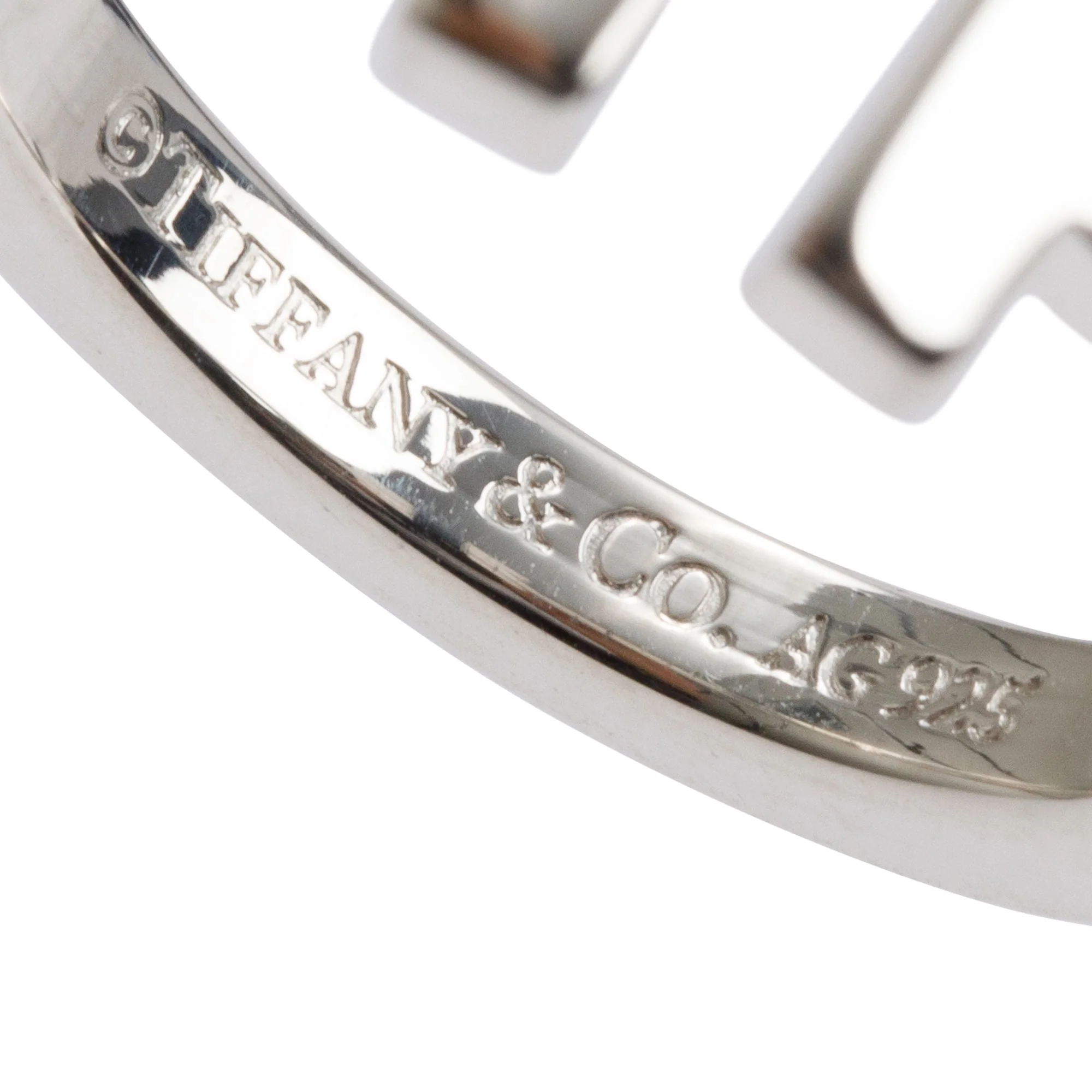 Tiffany & Co. Sterling Silver T Square Ring, Size 6.5 w/ Box - Image 5