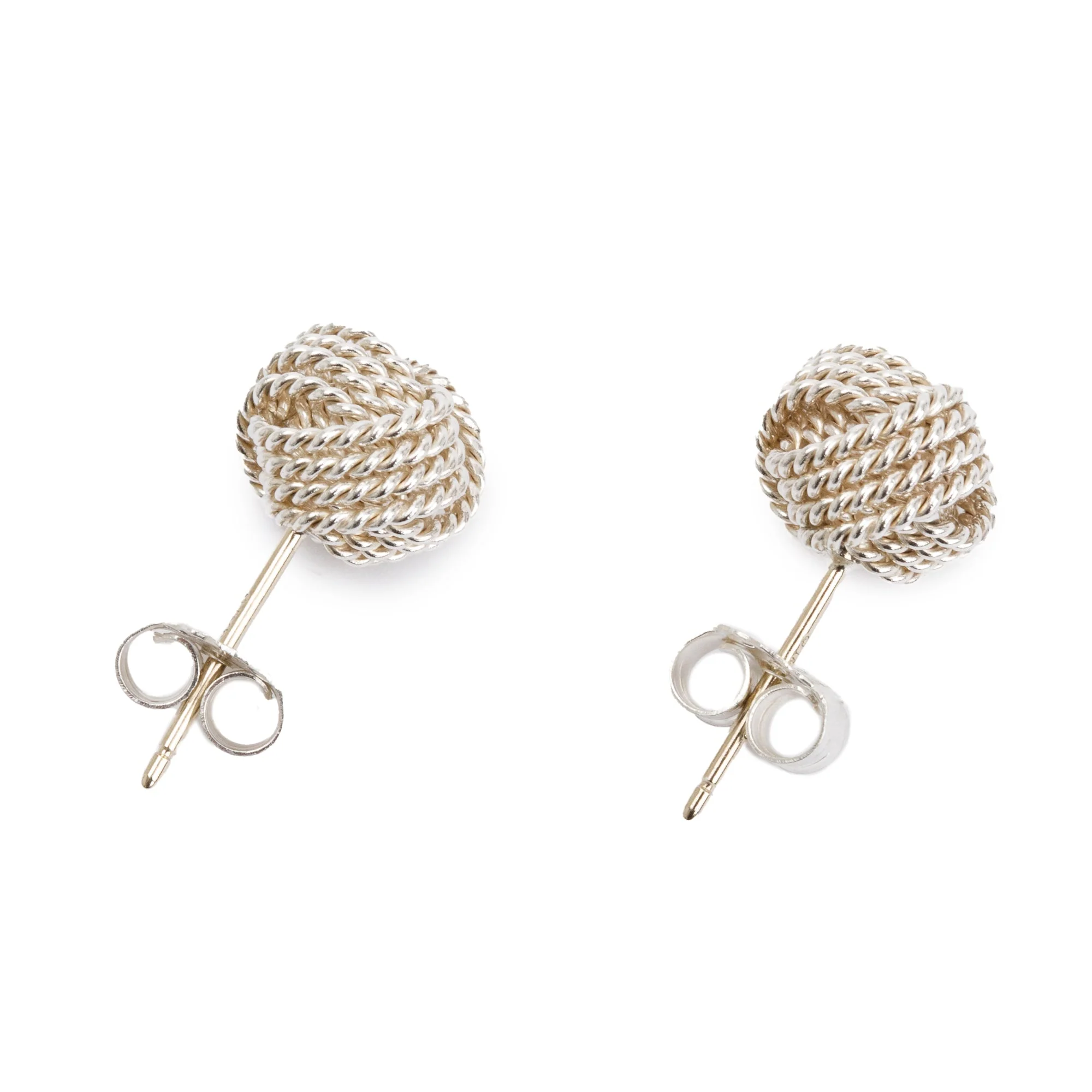 Tiffany & Co. Sterling Silver Twist Knot Earrings - Image 3