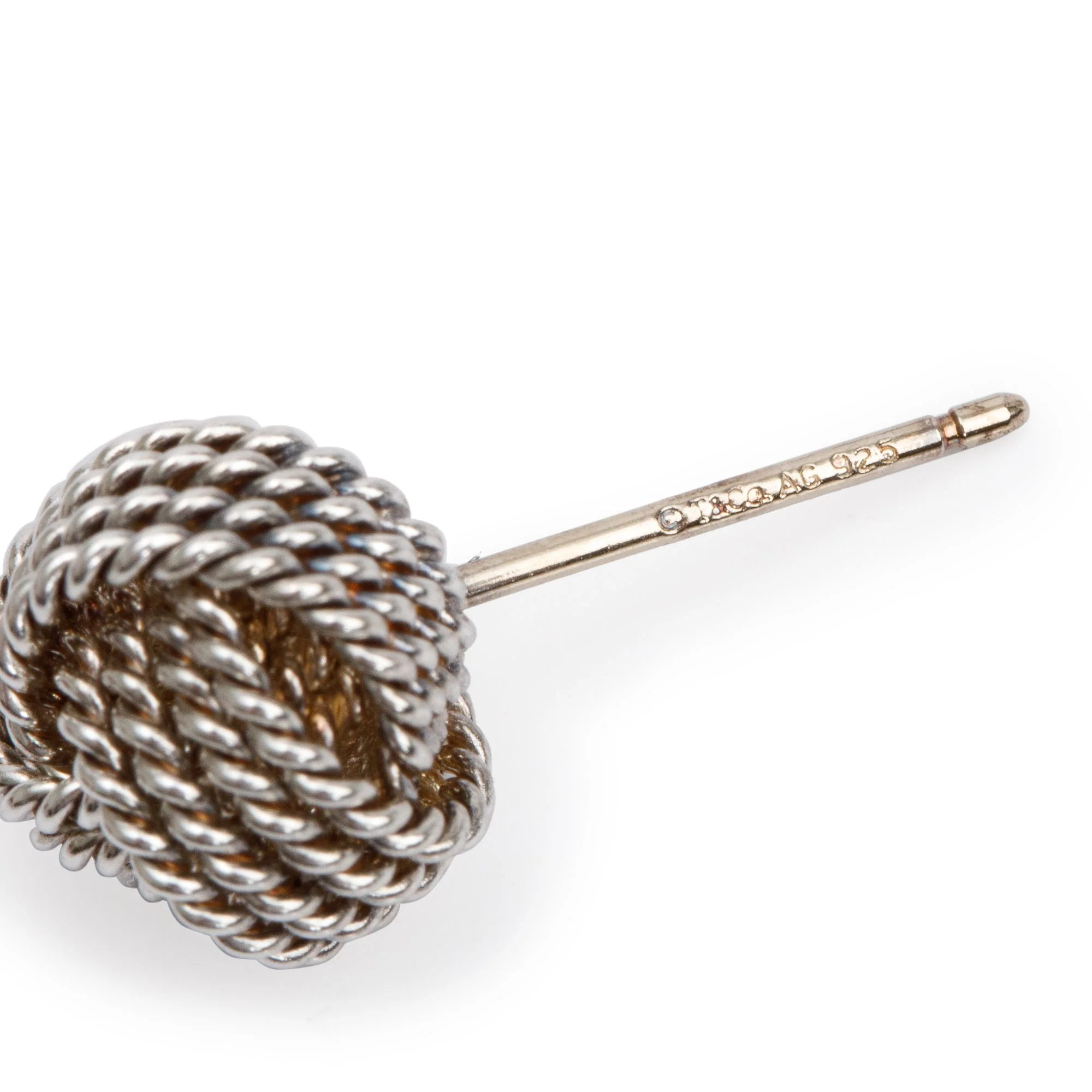 Tiffany & Co. Sterling Silver Twist Knot Earrings - Image 3
