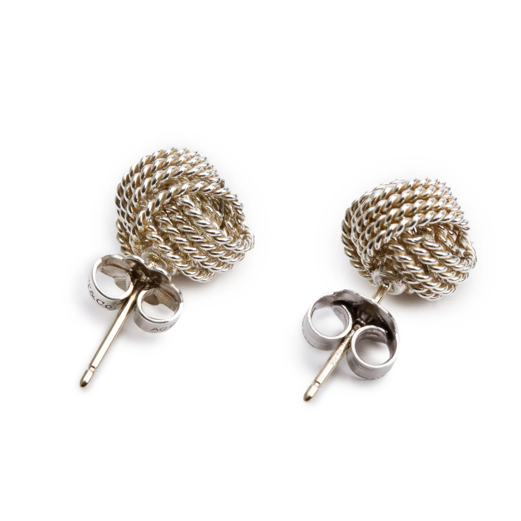 Tiffany & Co. Sterling Silver Twist Knot Earrings - Image 4