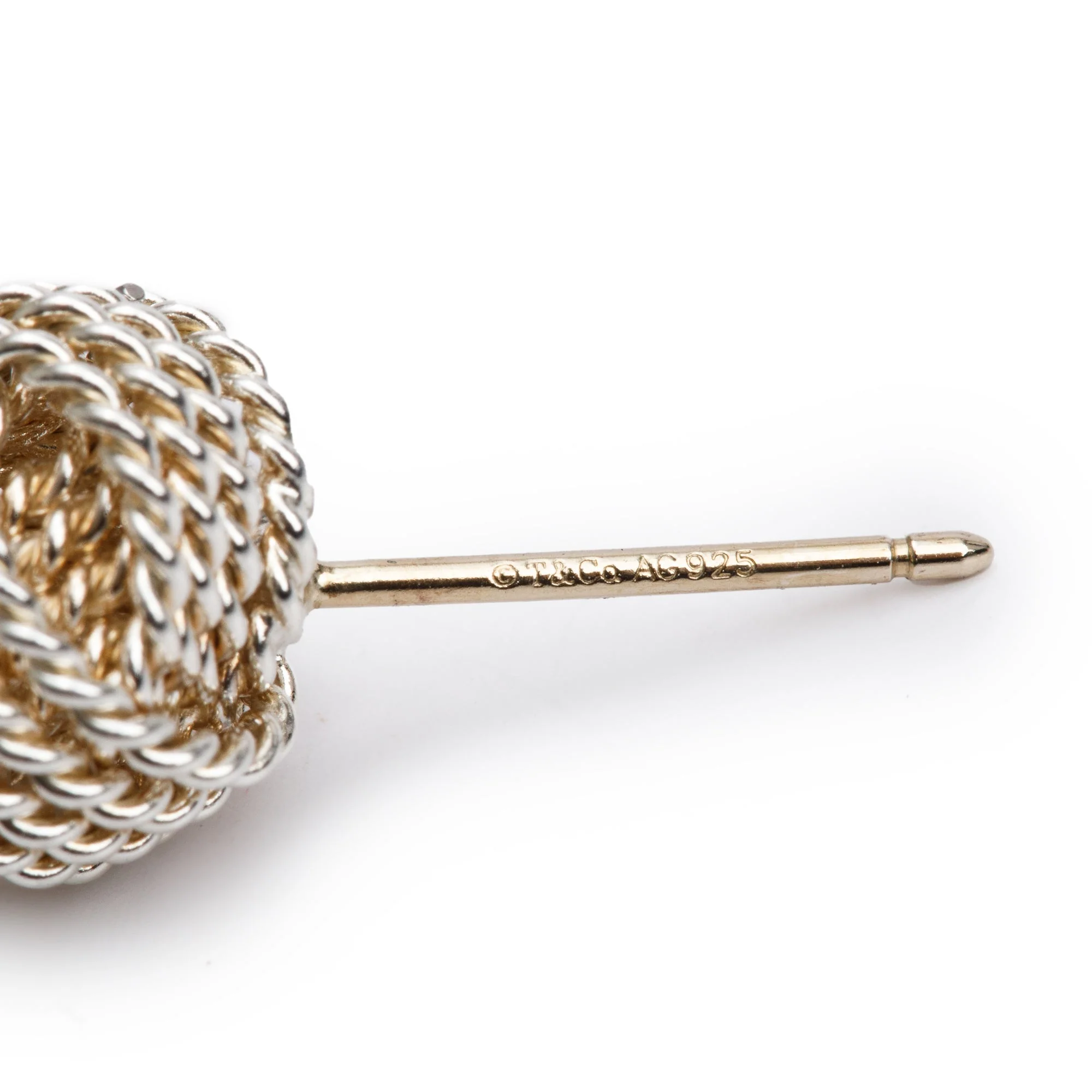 Tiffany & Co. Sterling Silver Twist Knot Earrings - Image 2