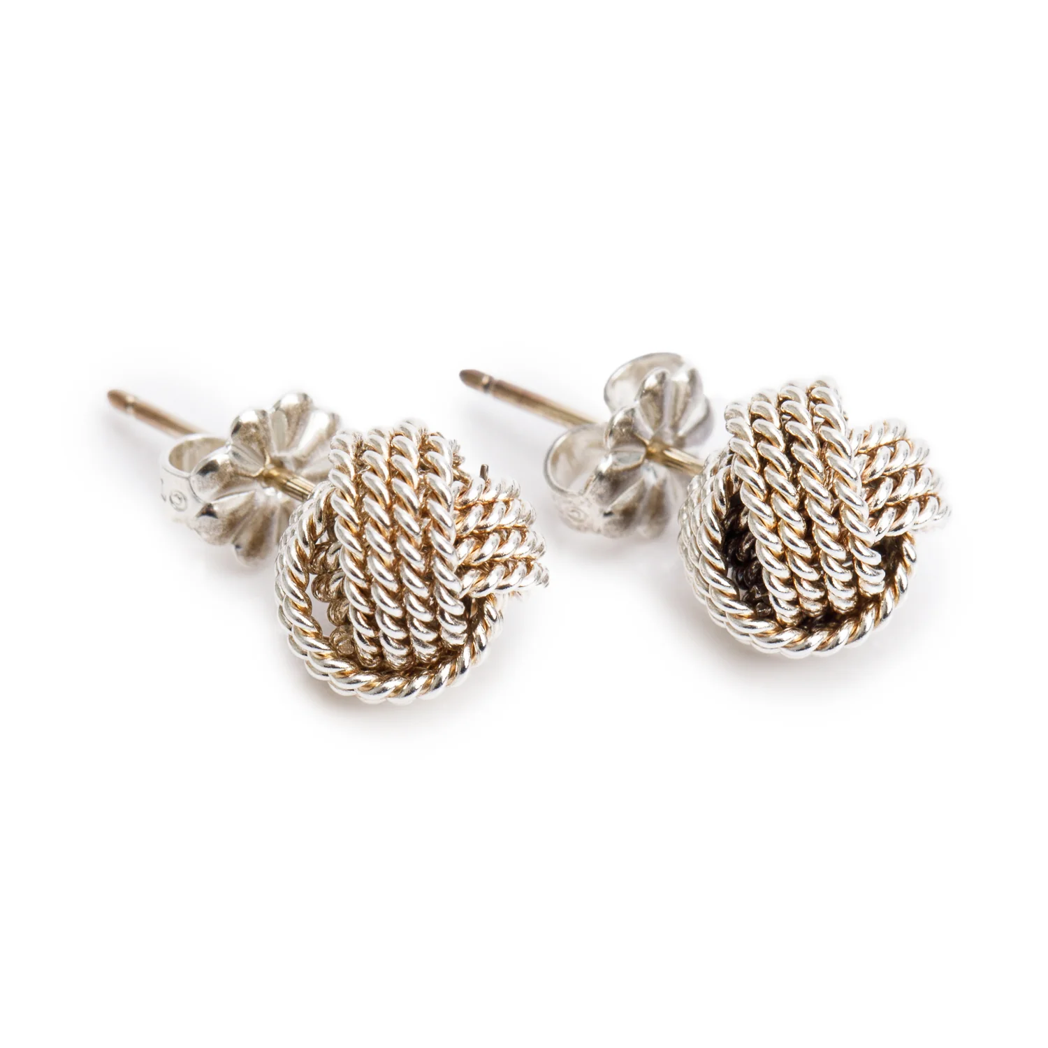 Tiffany & Co. Sterling Silver Twist Knot Earrings - Image 2