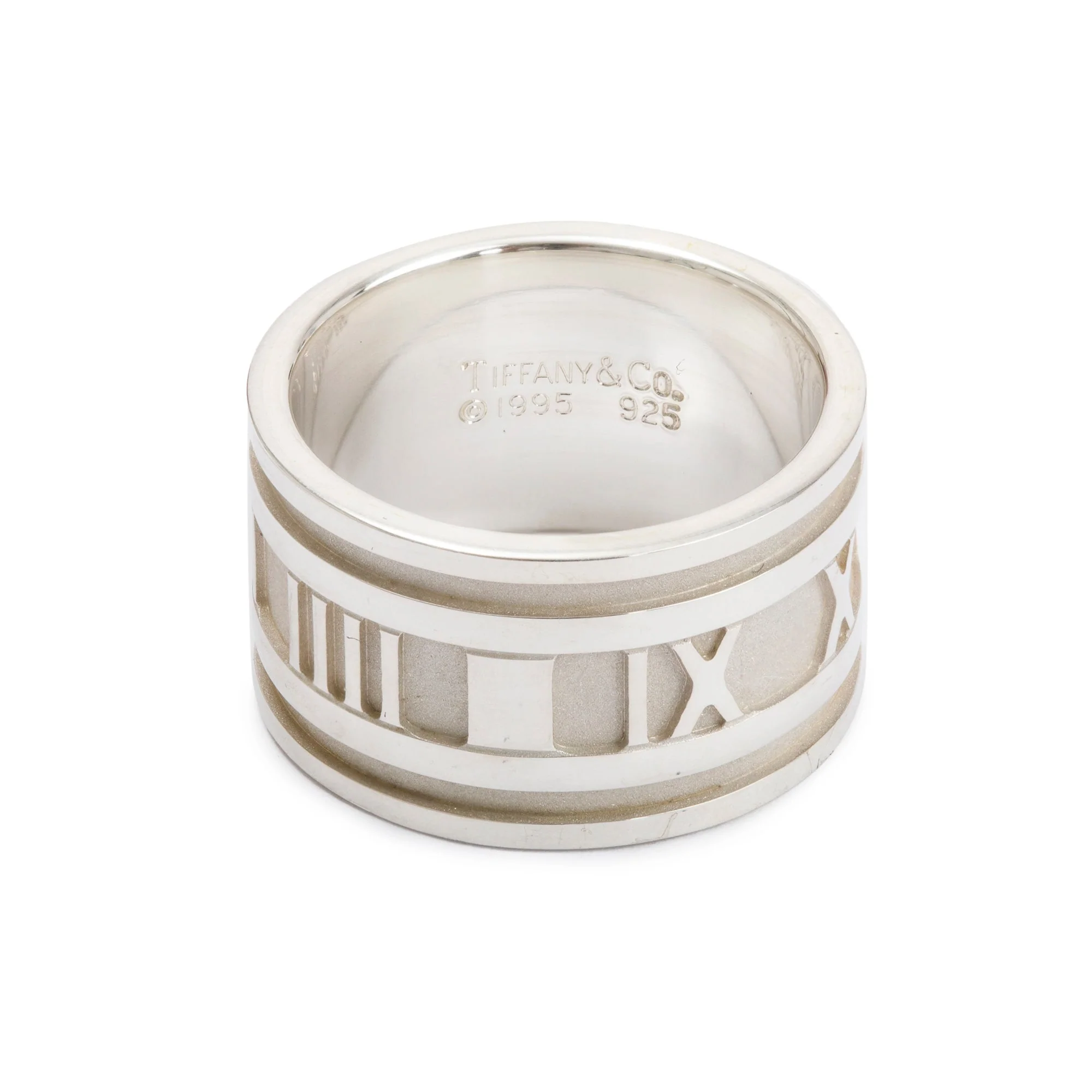 Tiffany & Co. Sterling Silver Vintage Wide Atlas Band Ring, Size 7