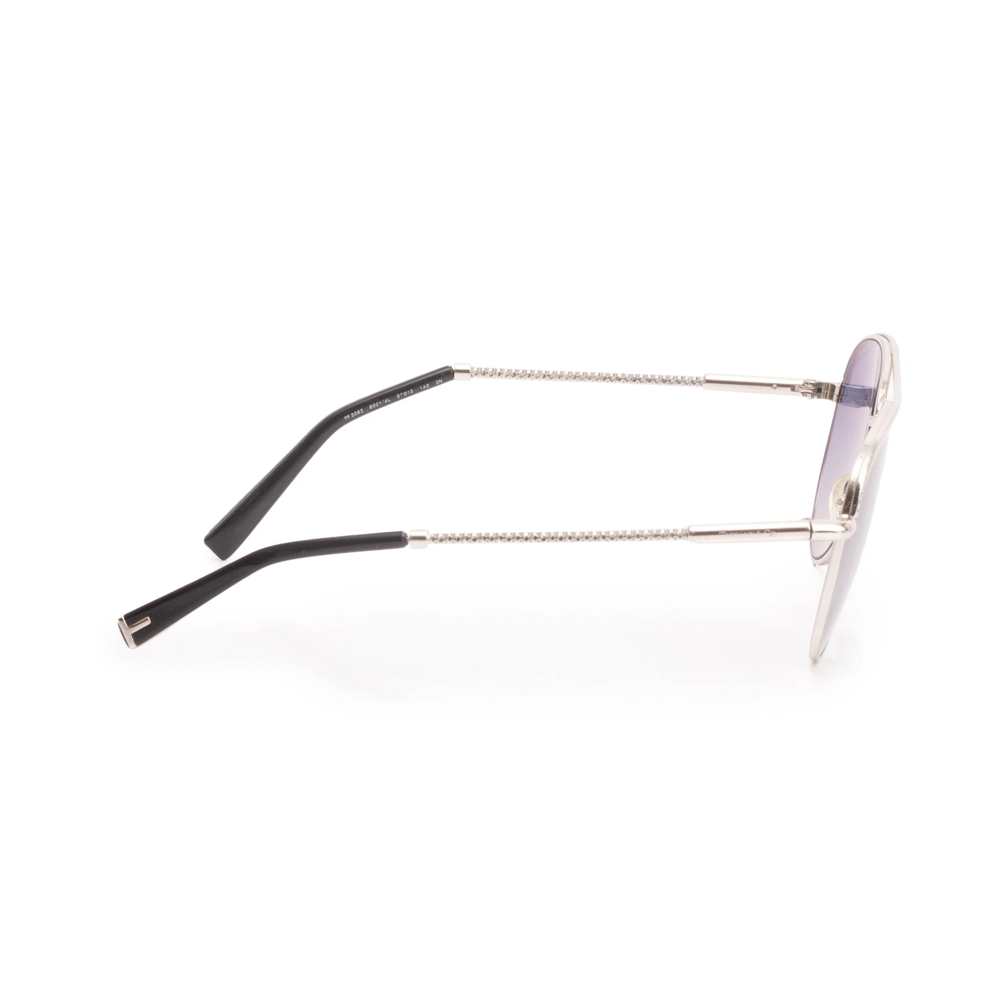 Tiffany & Co. TF 3062 Silver Tone Metal Aviator Sunglasses w/ Case - Image 3