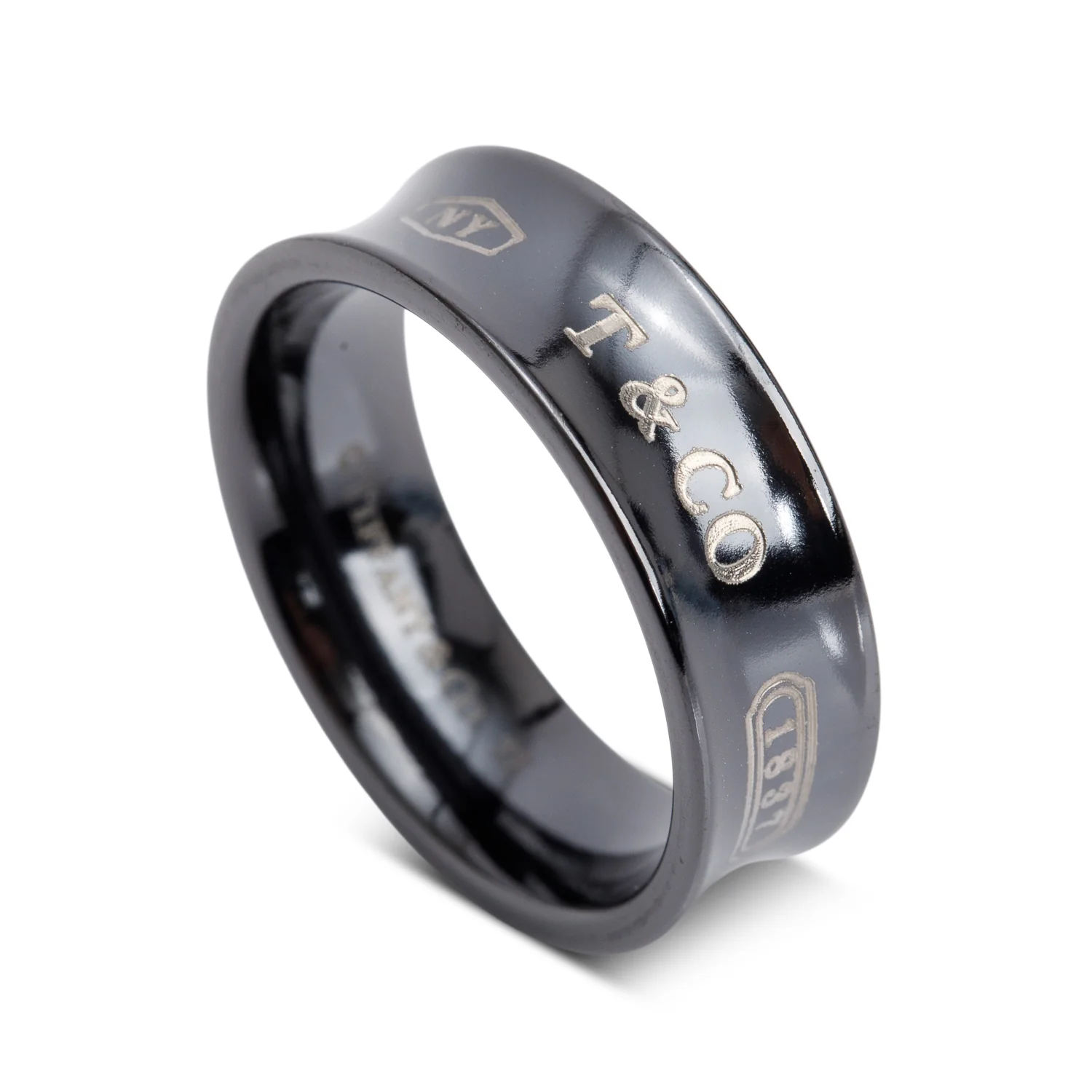 Tiffany & Co. Titanium 1837 Ring, Size 9 - Image 3
