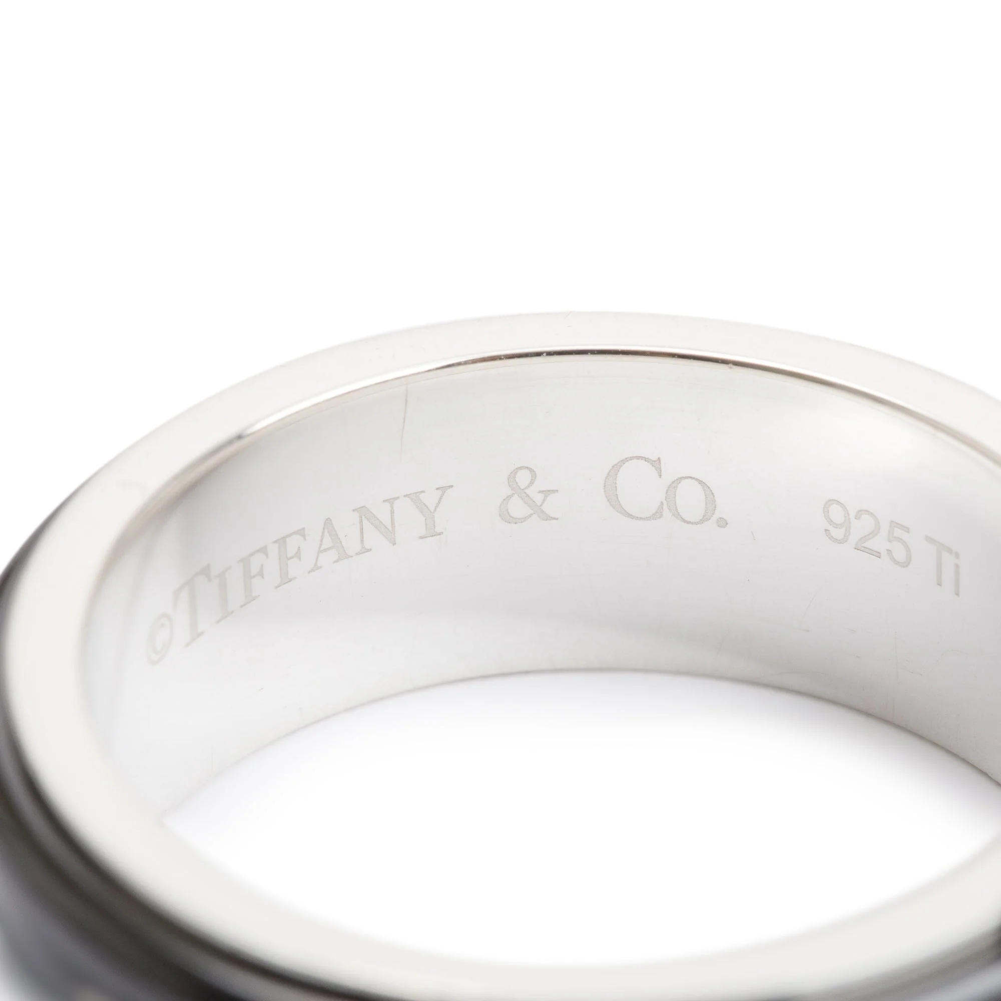 Tiffany & Co. Titanium & Sterling Silver 1837 Ring, Size 11 - Image 2