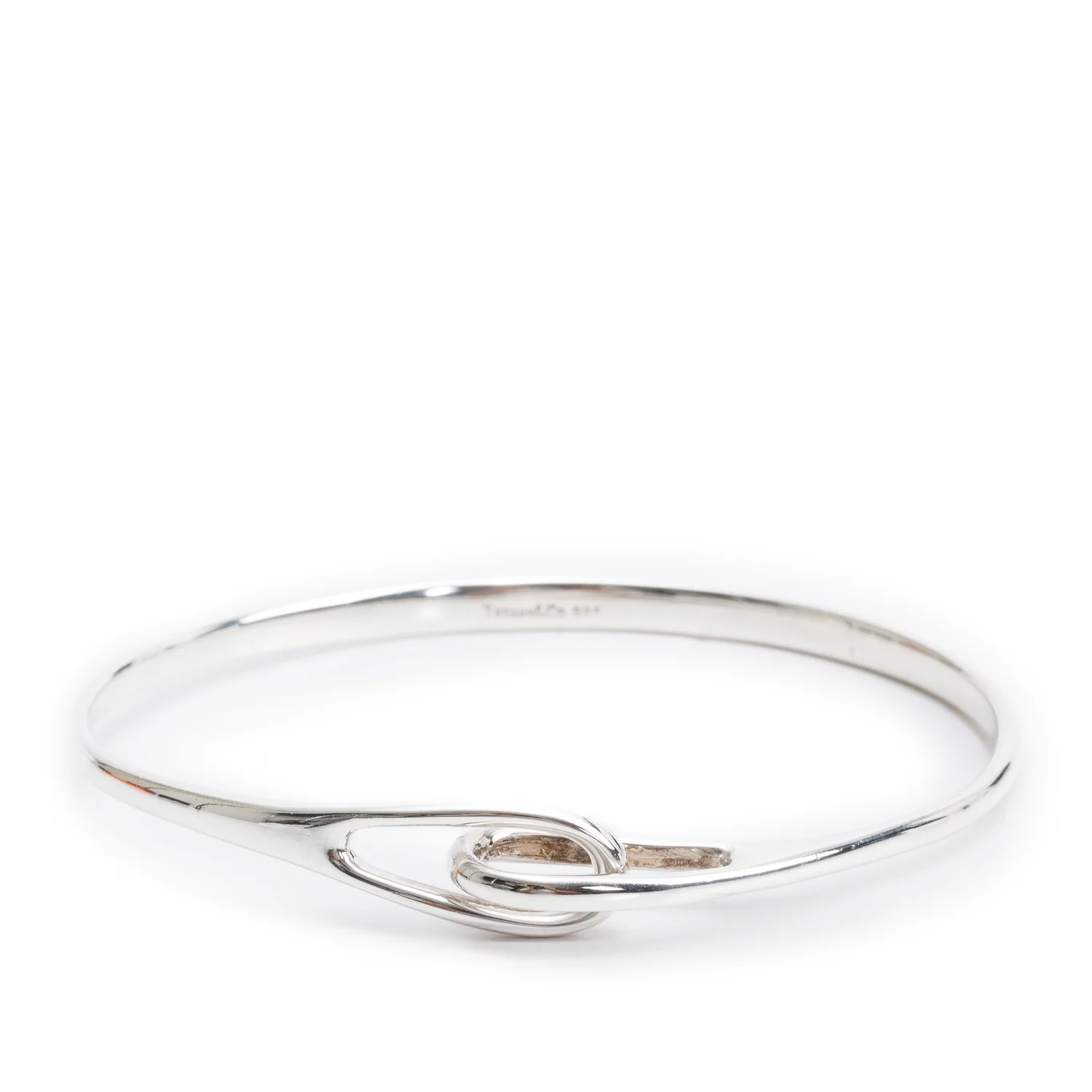 Tiffany & Co. Vintage Sterling Silver Interlocking Loop Bangle Bracelet