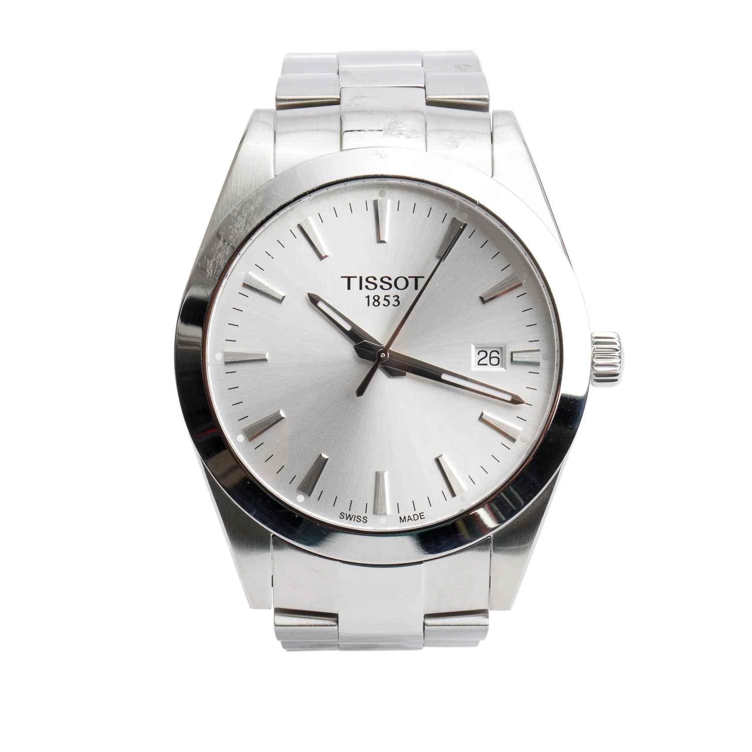 Tissot 2024 Stainless Steel Gentleman 40 MM Quartz Watch Silver Dial w/ Box & Papers