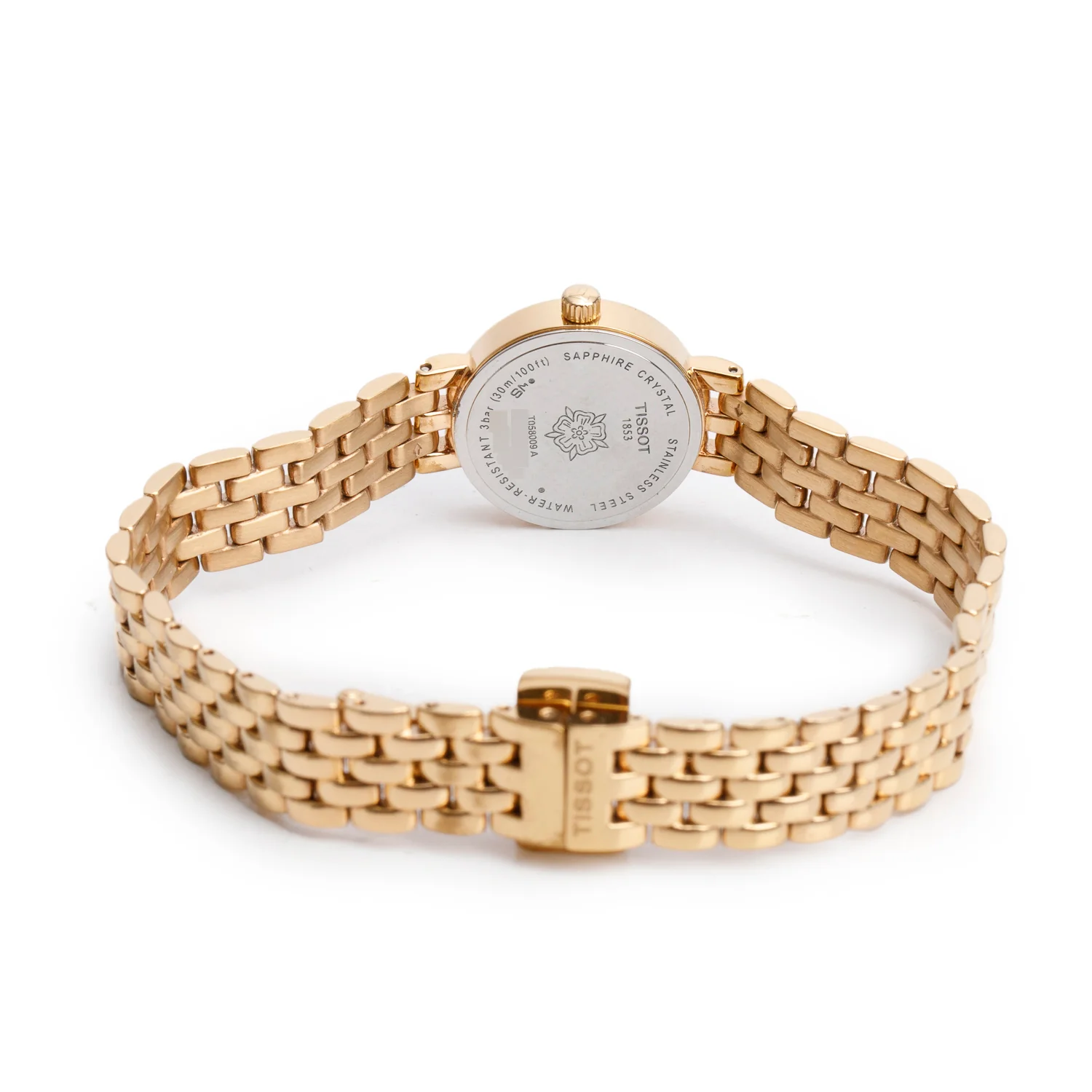 Tissot Gold-Plated Stainless Steel Lovely 19.5 MM Quartz Watch Mother of Pearl Dial w/ Box - Image 4