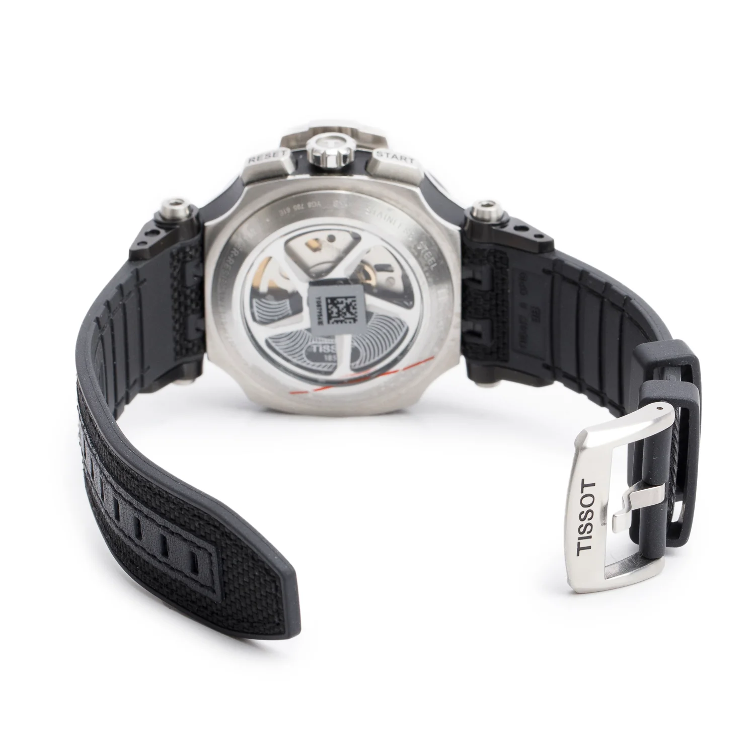 Tissot Stainless Steel & Black PVD T-Race 45 MM Automatic Chronograph Watch Silver Dial - Image 4