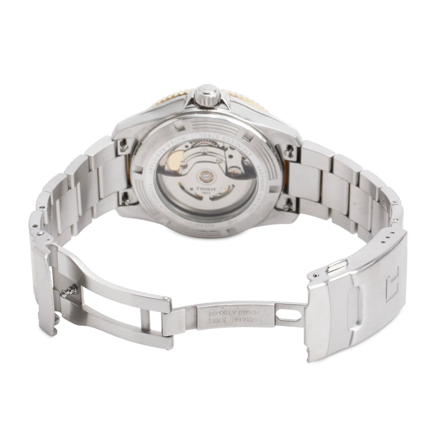 Tissot Two-Tone Stainless Steel Seastar 1000 40 MM Automatic Watch Black Dial - Image 4
