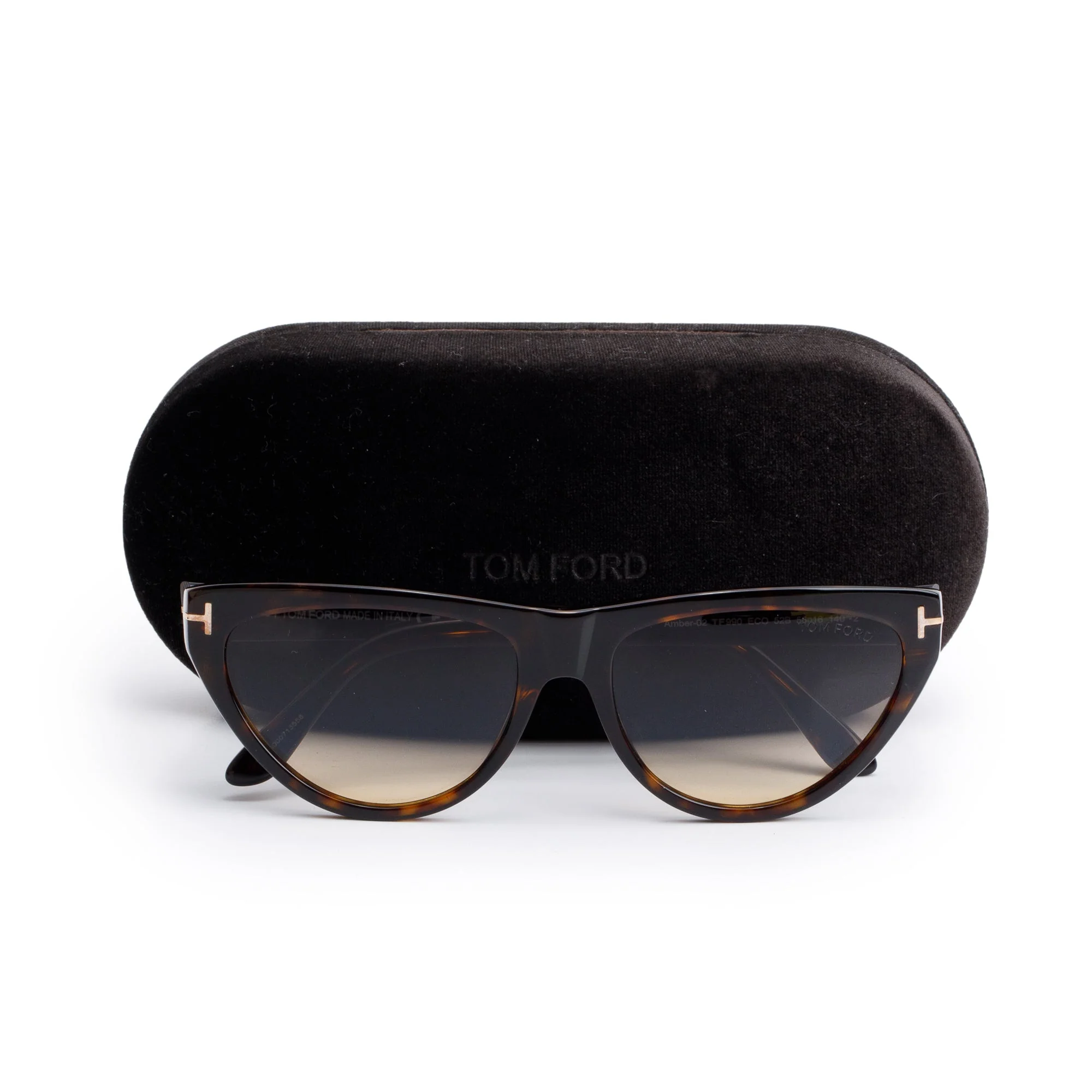 Tom Ford TF990 Havana Acetate Amber-02 Sunglasses w/ Case - Image 2