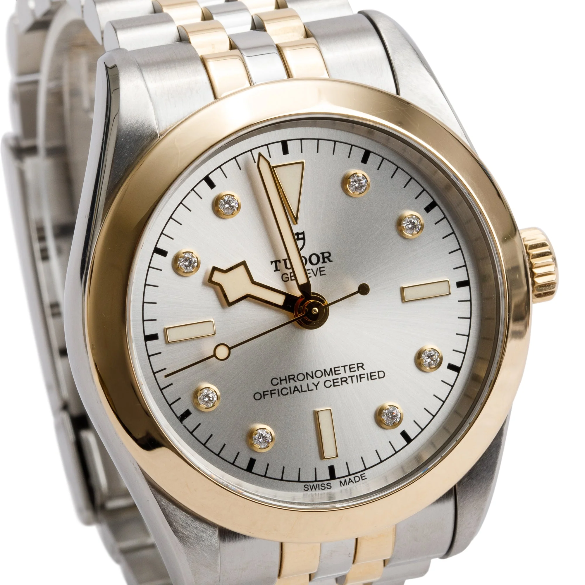 Tudor 2023 Stainless Steel & 18k Yellow Gold Black Bay Silver Diamond Dial 39 MM Automatic Watch 79663 w/ Box & Papers - Image 3
