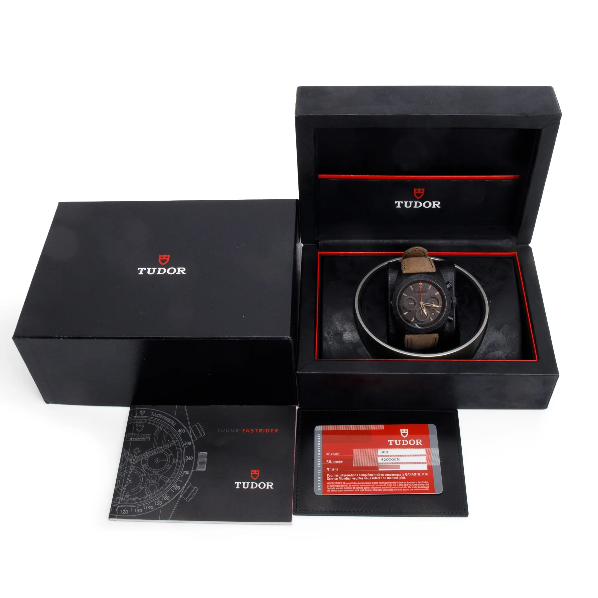 Tudor Black PVD Stainless Steel Fastrider Black Shield 42 MM Automatic Chronograph Watch 42000CN w/ Box & Papers - Image 2