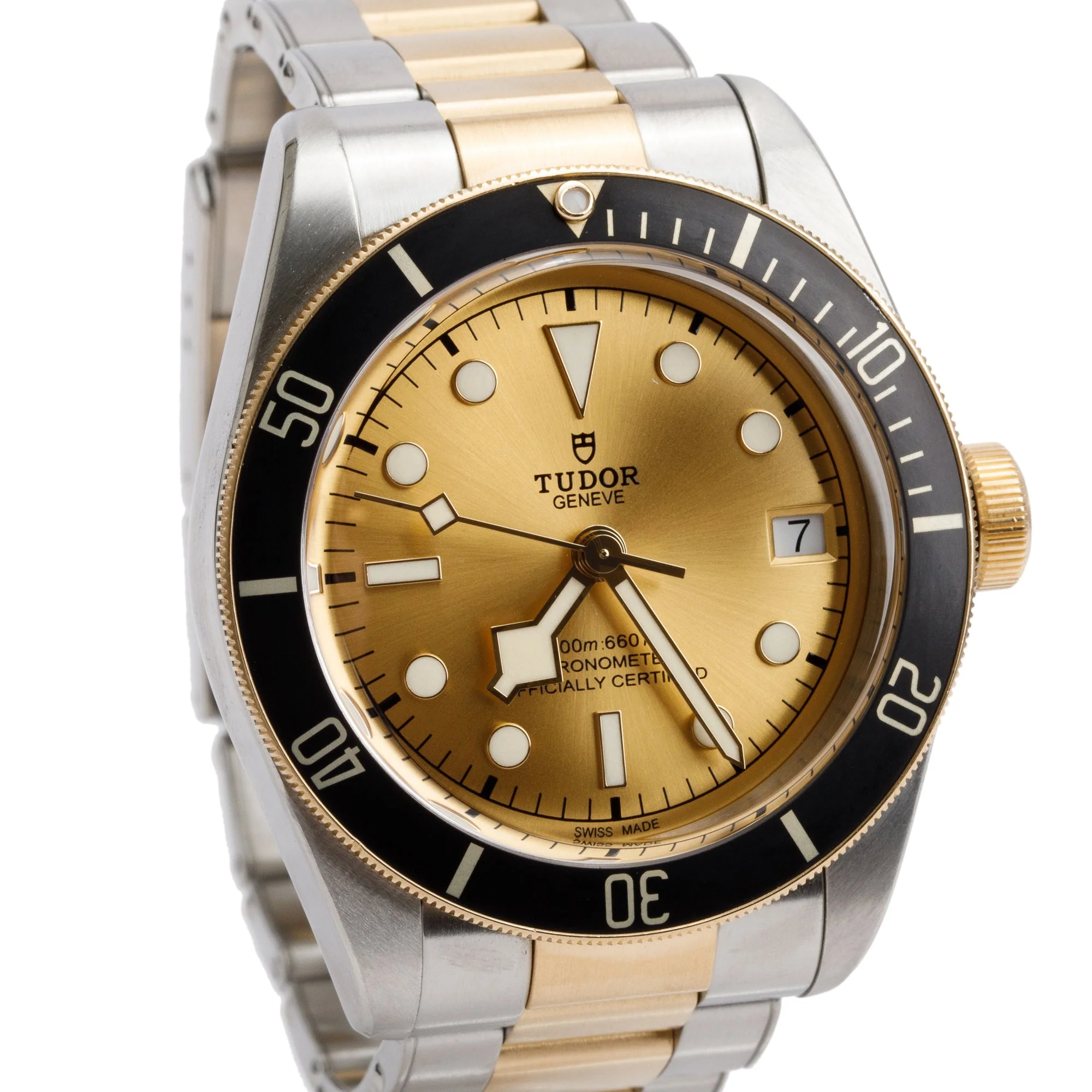 Tudor Stainless Steel & 18k Yellow Gold Black Bay 41 MM Automatic Watch 79733N w/ Box & Papers - Image 3