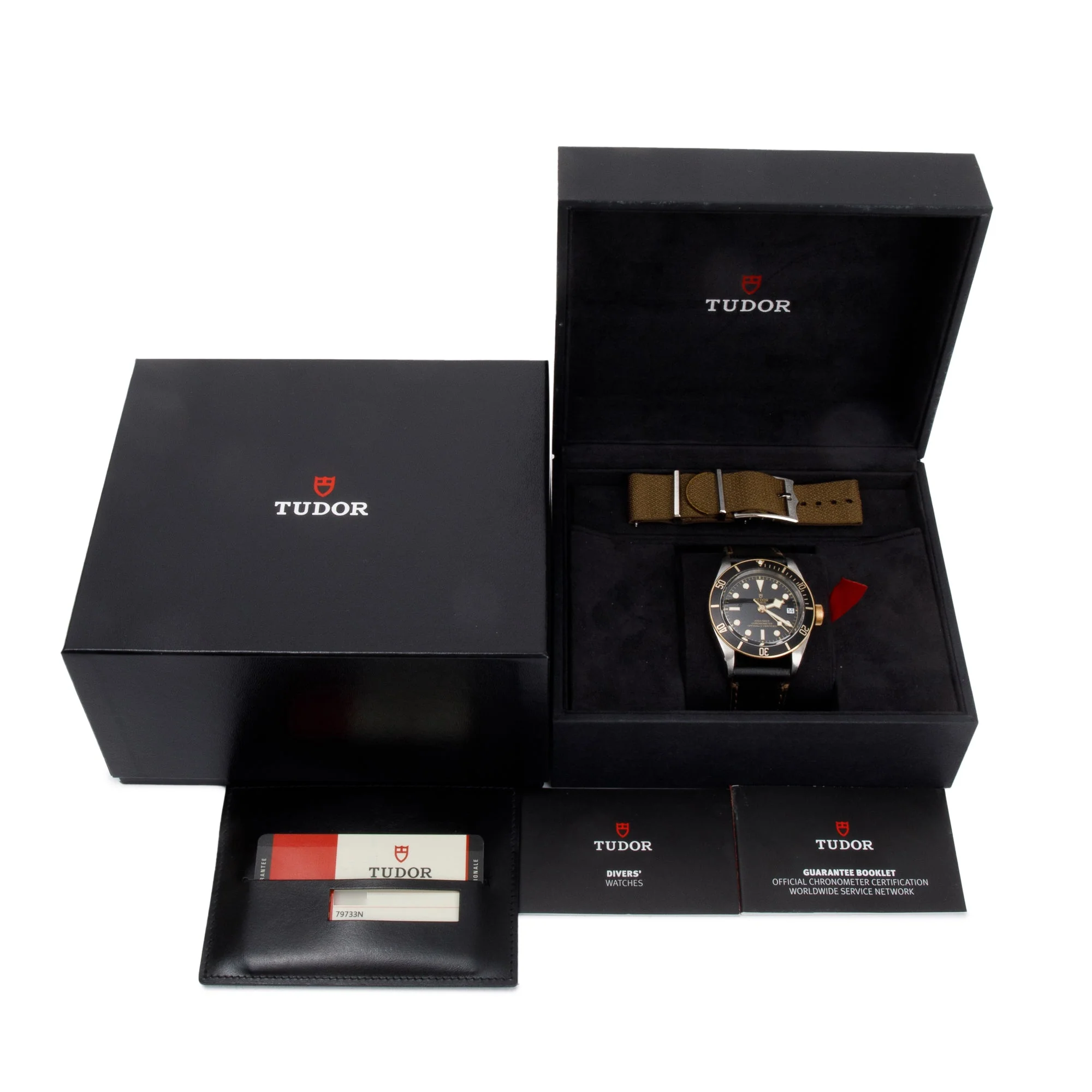 Tudor Stainless Steel & 18k Yellow Gold Black Bay 41 MM Automatic Watch w/ Box, Papers, Extra Strap - Image 2