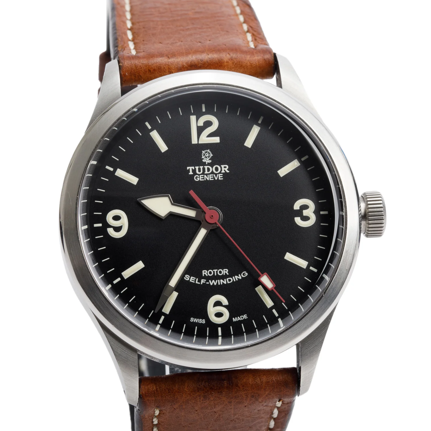 Tudor Stainless Steel Heritage Ranger 41 MM Automatic Watch Black Dial 79910 w/ Box & Papers - Image 3
