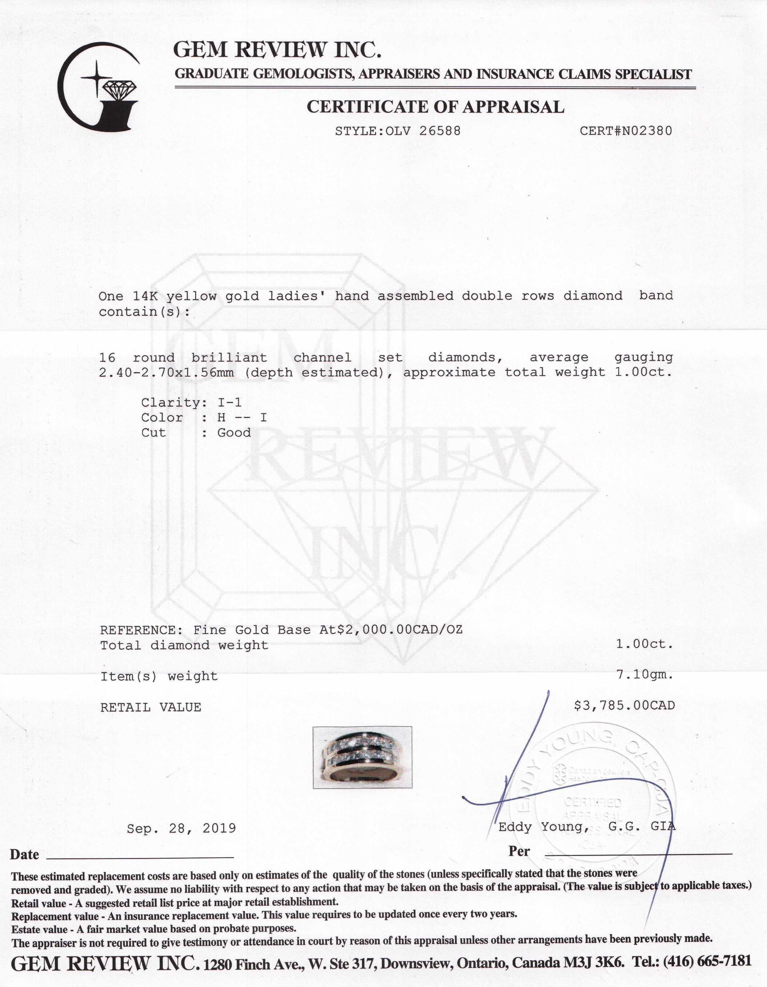 Two-Row Channel-Set Diamond Band Ring - Image 4