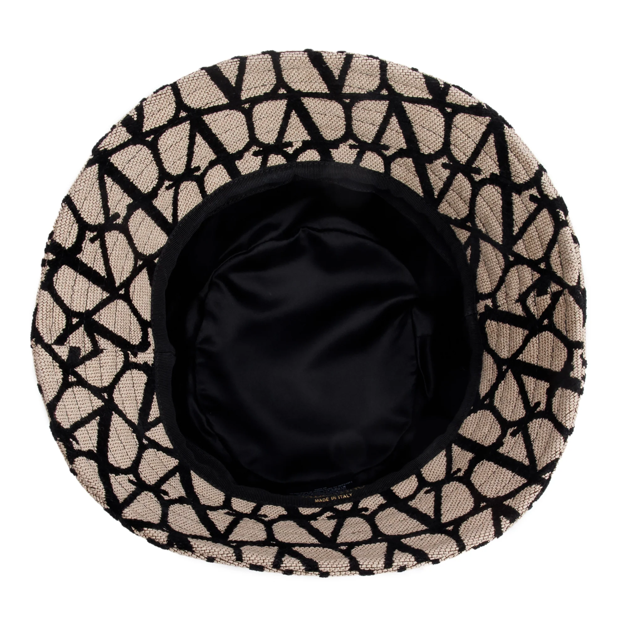 Valentino Beige/Black Iconographe Canvs Bucket Hat w/ Box - Image 3