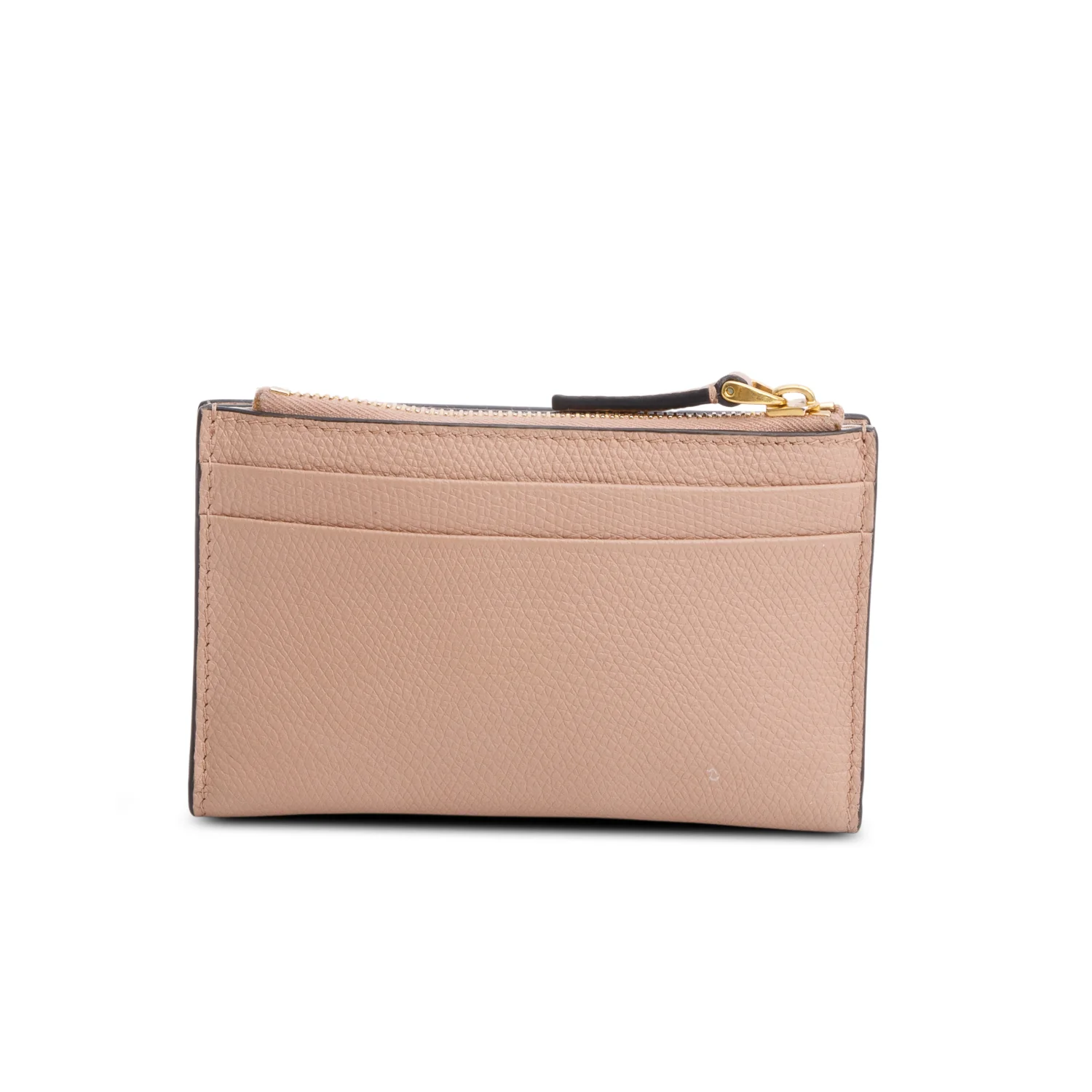 Valentino Beige Vlogo Grainy Calfskin Bi-Fold Wallet - Image 3