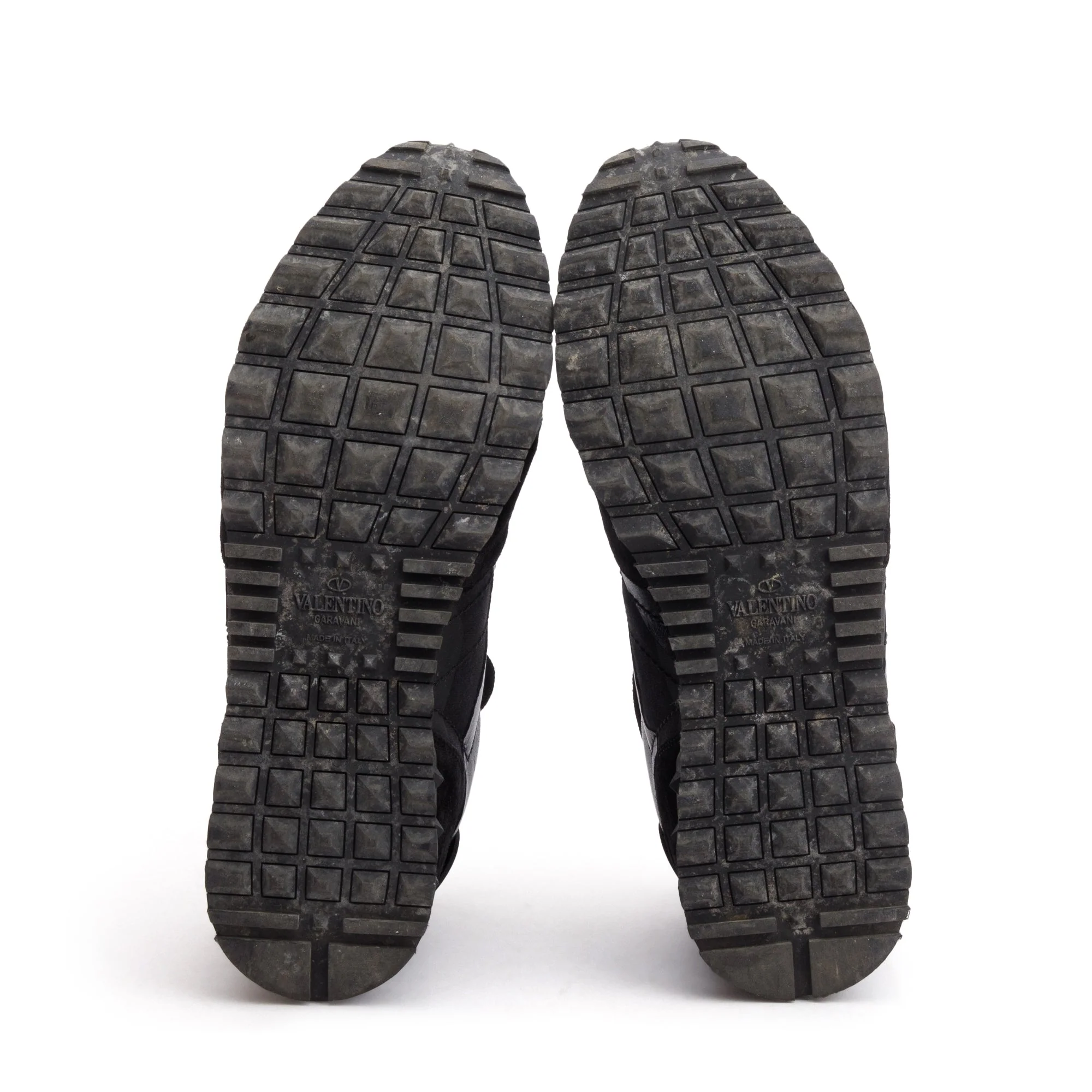 Valentino Black Camouflage Fabric Leather Rockrunner Sneakers, Size 42 w/ Box - Image 7
