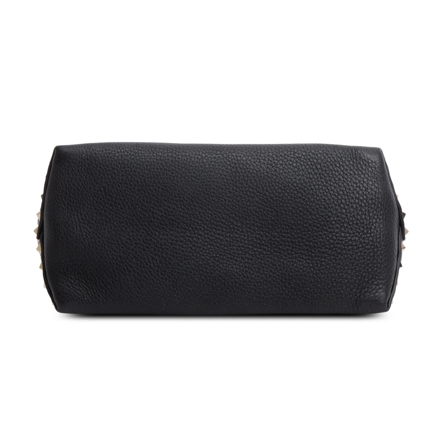 Valentino Black Grained Calfskin Leather Rockstud Top Handle Bag w/ Box - Image 7