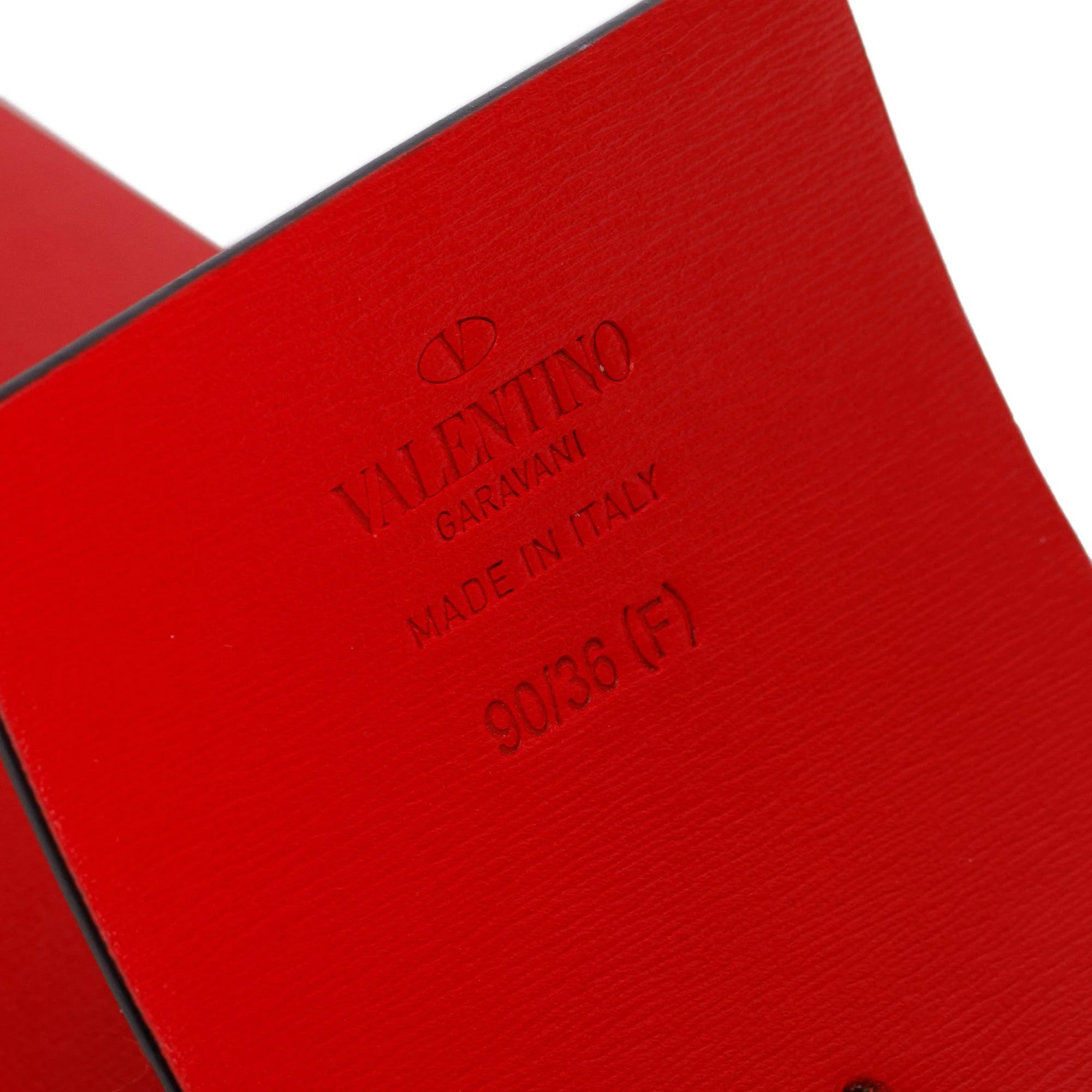 Valentino Black/Red Calfskin Reversible Vlogo Signature 70 MM Leather Wide Belt, 90 36 w/ Box - Image 3