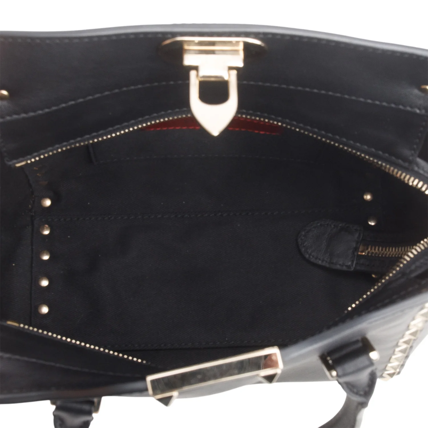 Valentino Black Vitello Mini Rockstud Tote w/ Strap - Image 8