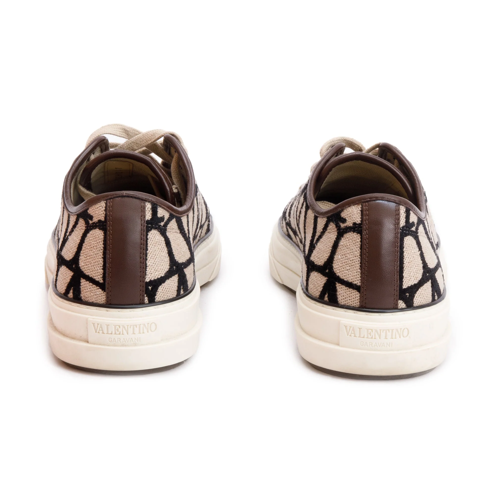 Valentino Brown Toile Iconographe Totaloop Low-Top Sneakers, Size 41 w/ Box - Image 6