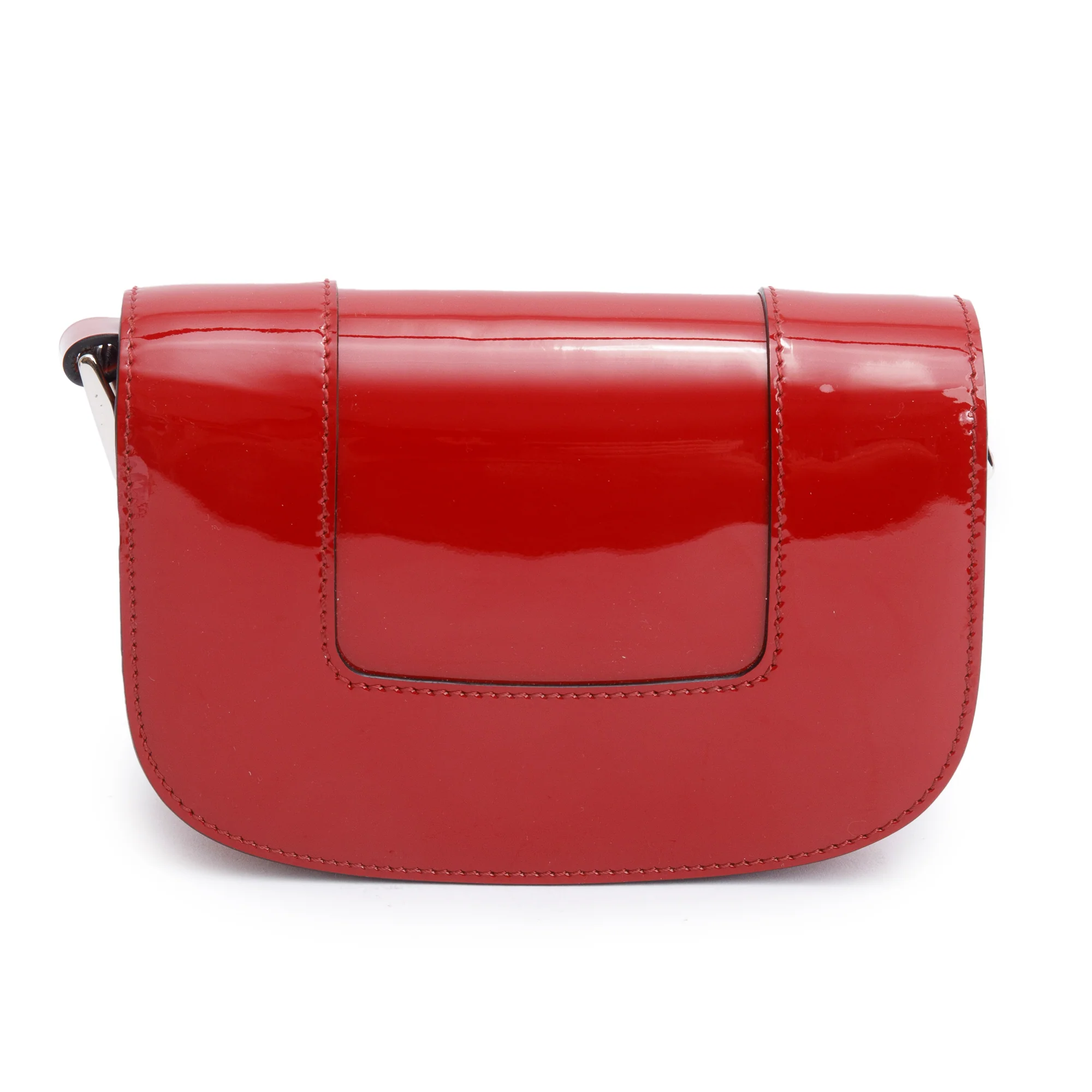 Valentino Red Patent Leather Small Supervee Crossbody Bag - Image 5